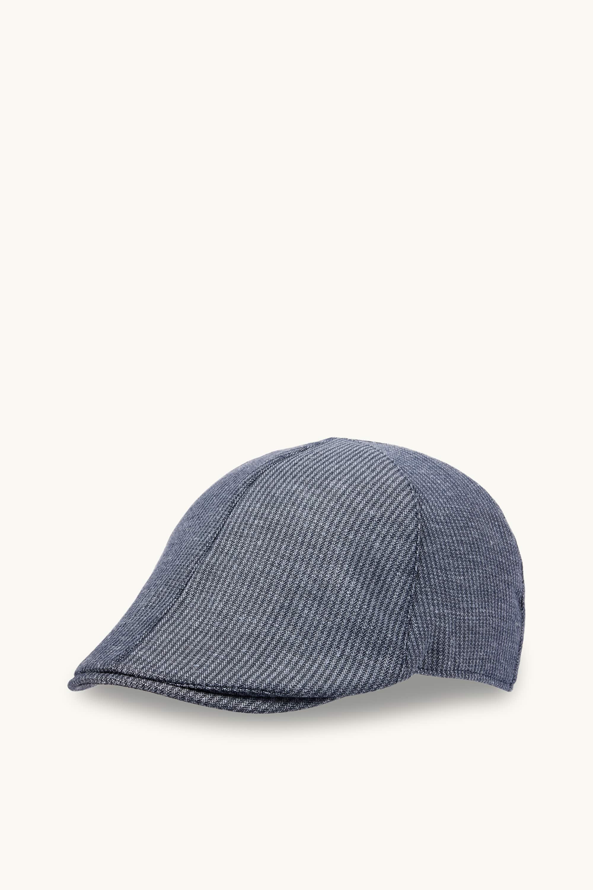 Flat cap - textured gray