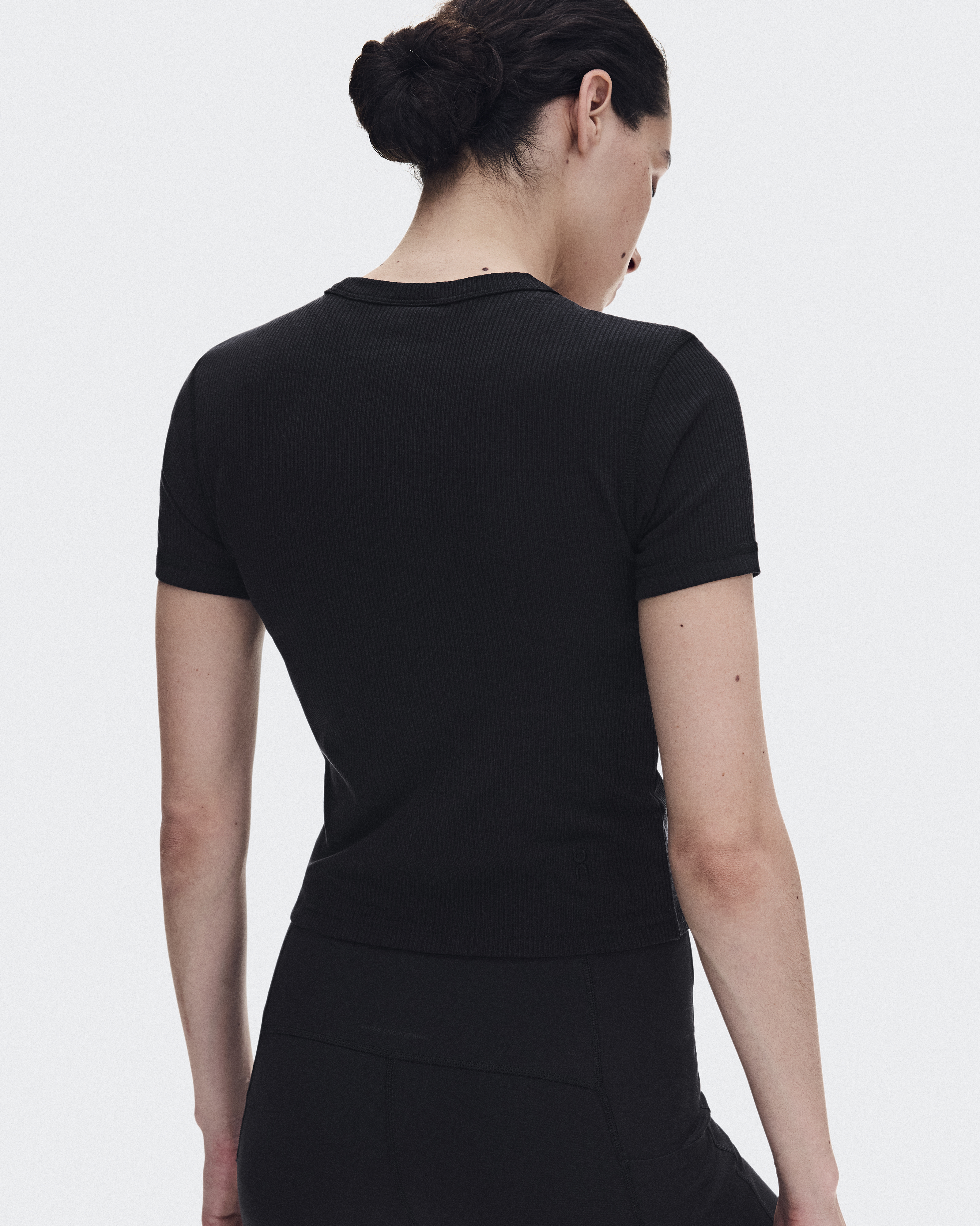 All-Day Ribbed T-Shirt - Black
