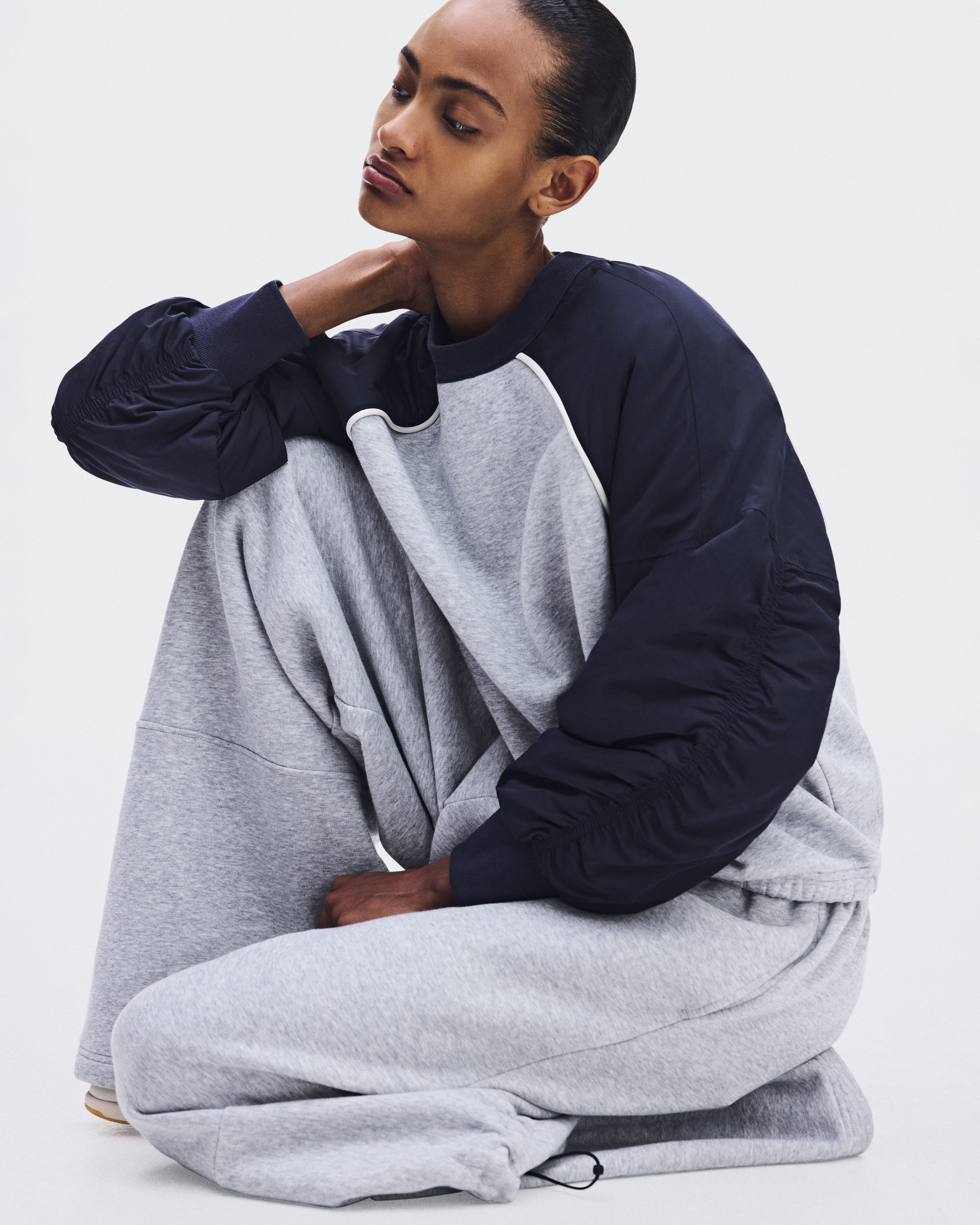 Oversized Crewneck - Inkwell | Alloy Heather
