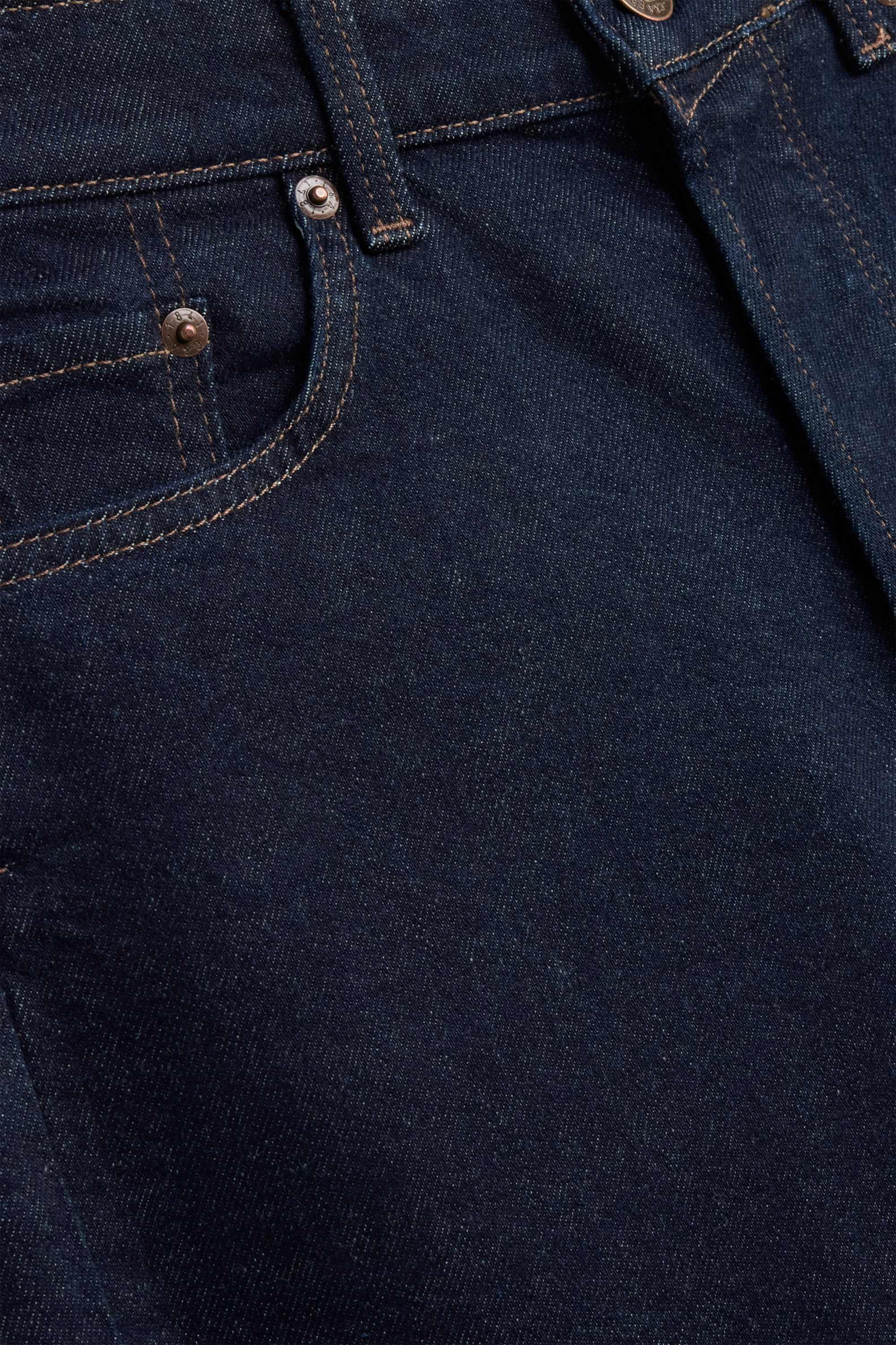Boyfriend jeans - mid-rise waist denim-dark blue