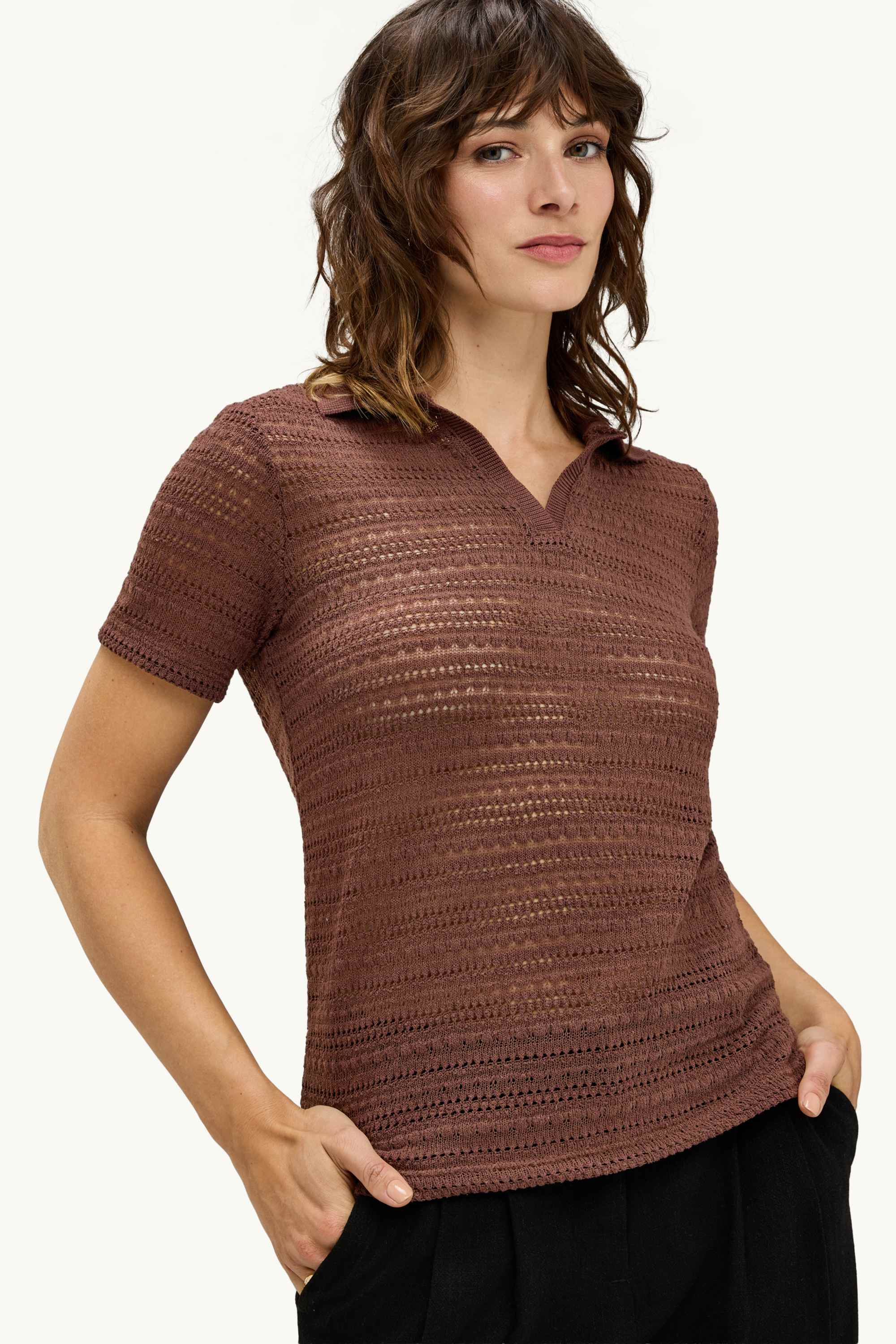 Polo shirt - regular fit brown