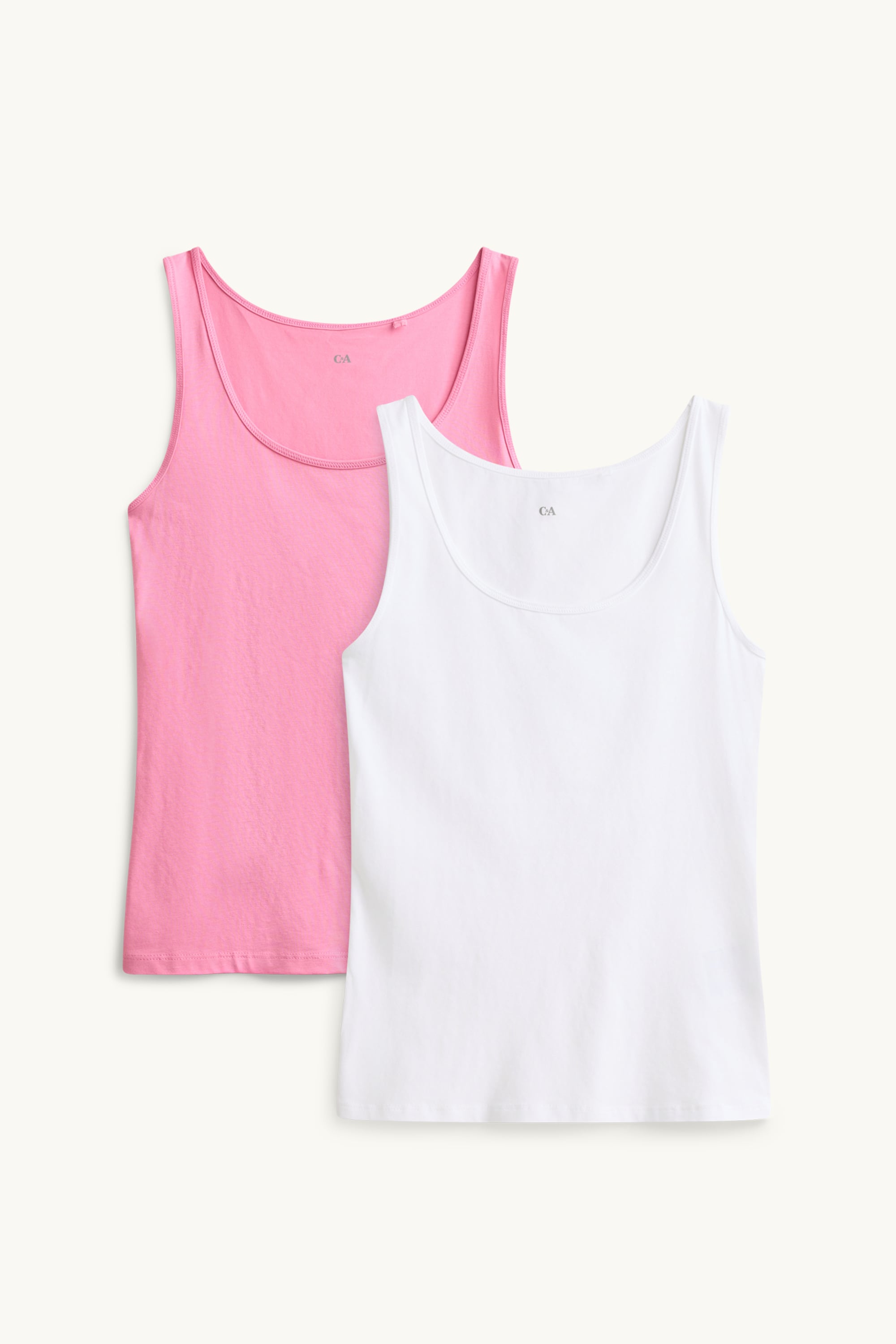 Multipack of 2 - top white / pink