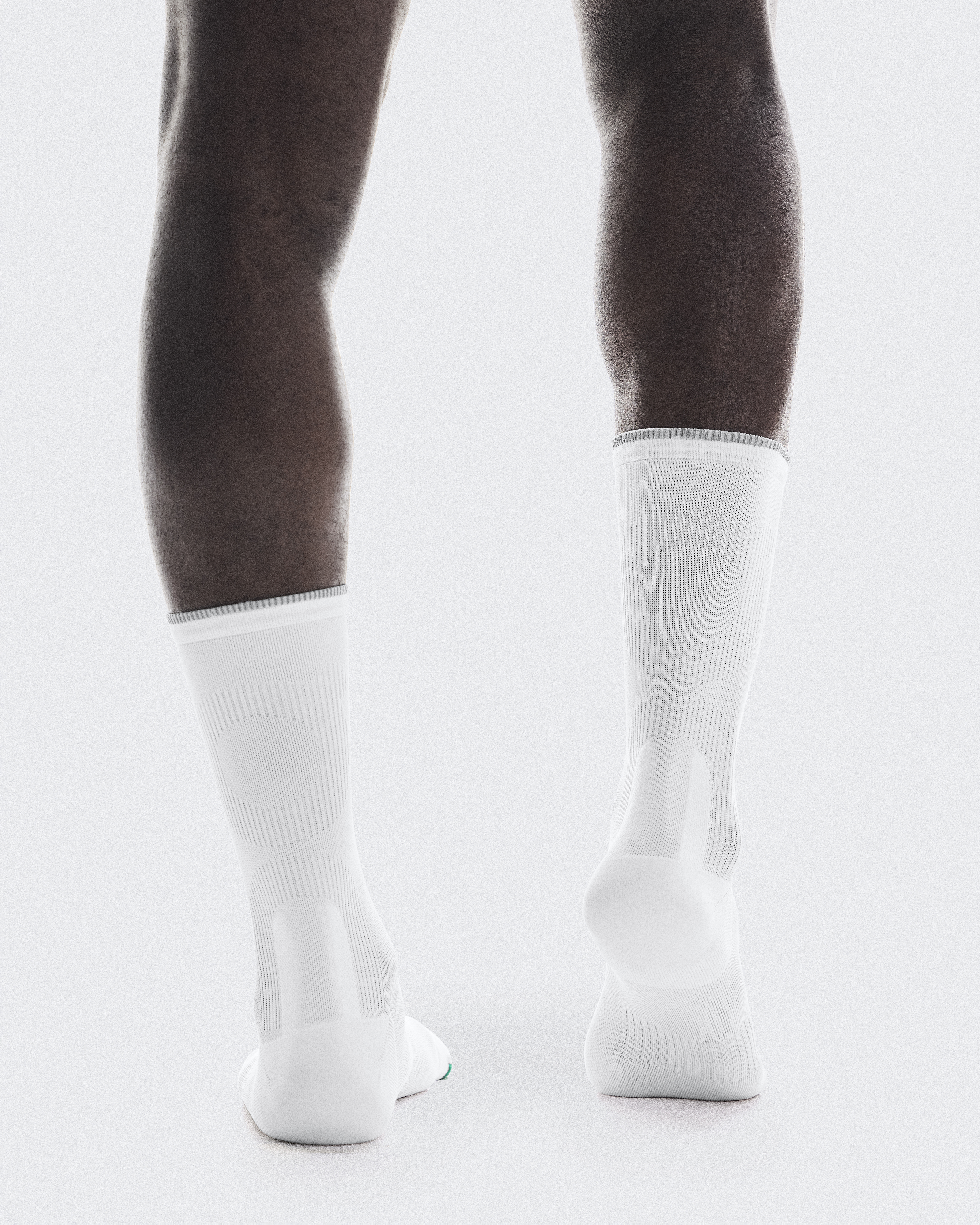 Elite Run Sock High - White | Ivory