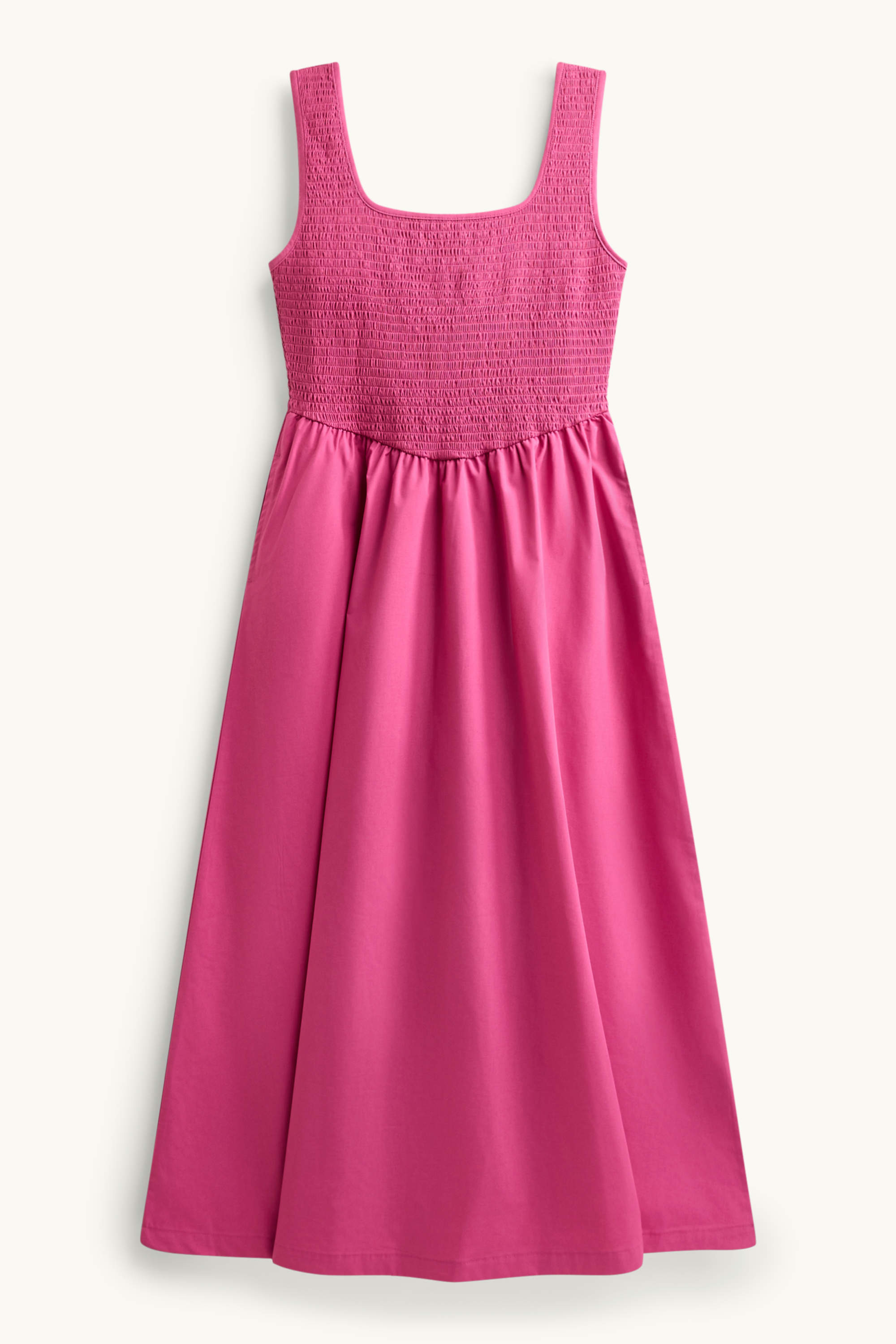Fit & flare dress - smocked pink