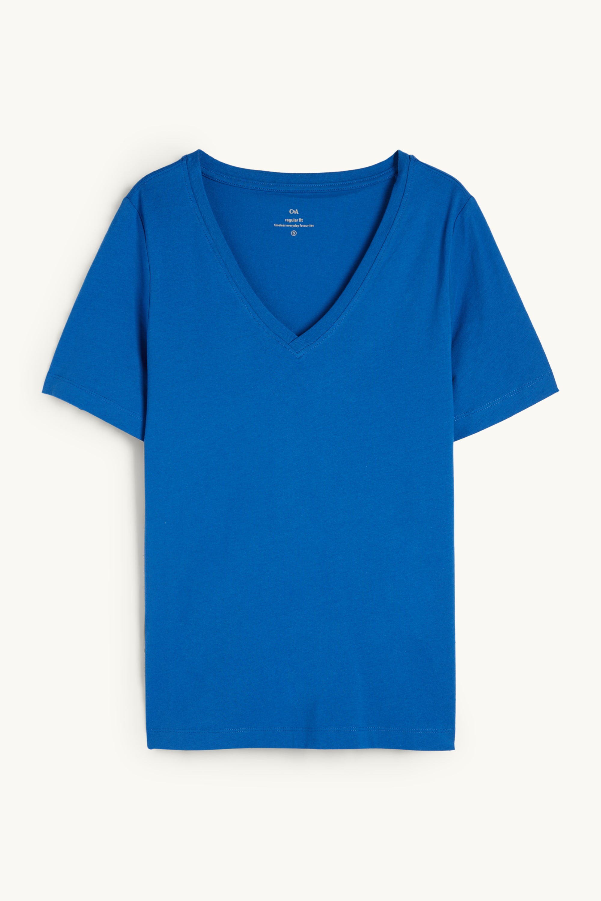 V-neck T-shirt - regular fit blue