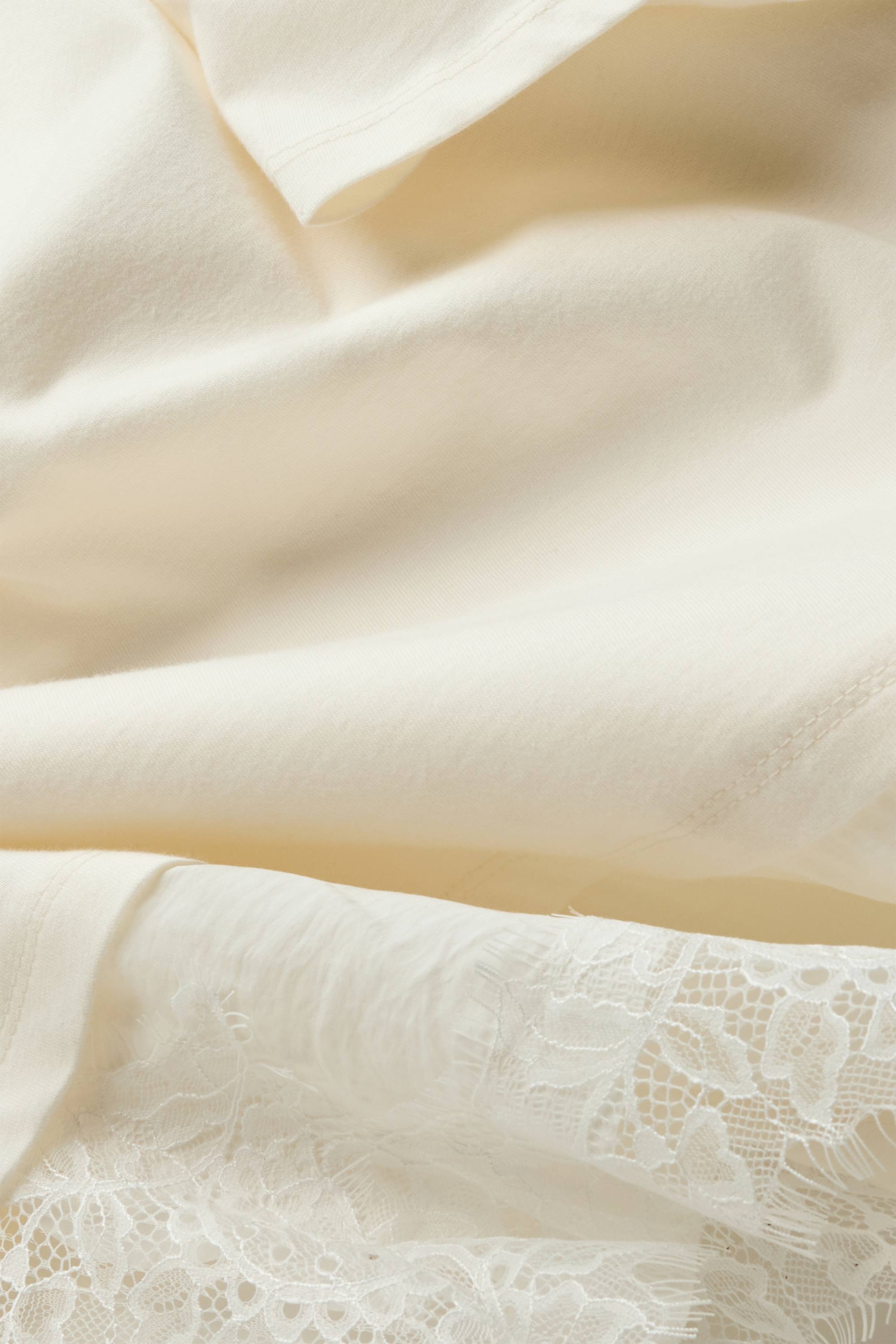 T-shirt - regular fit - 2-in-1 look cremewhite
