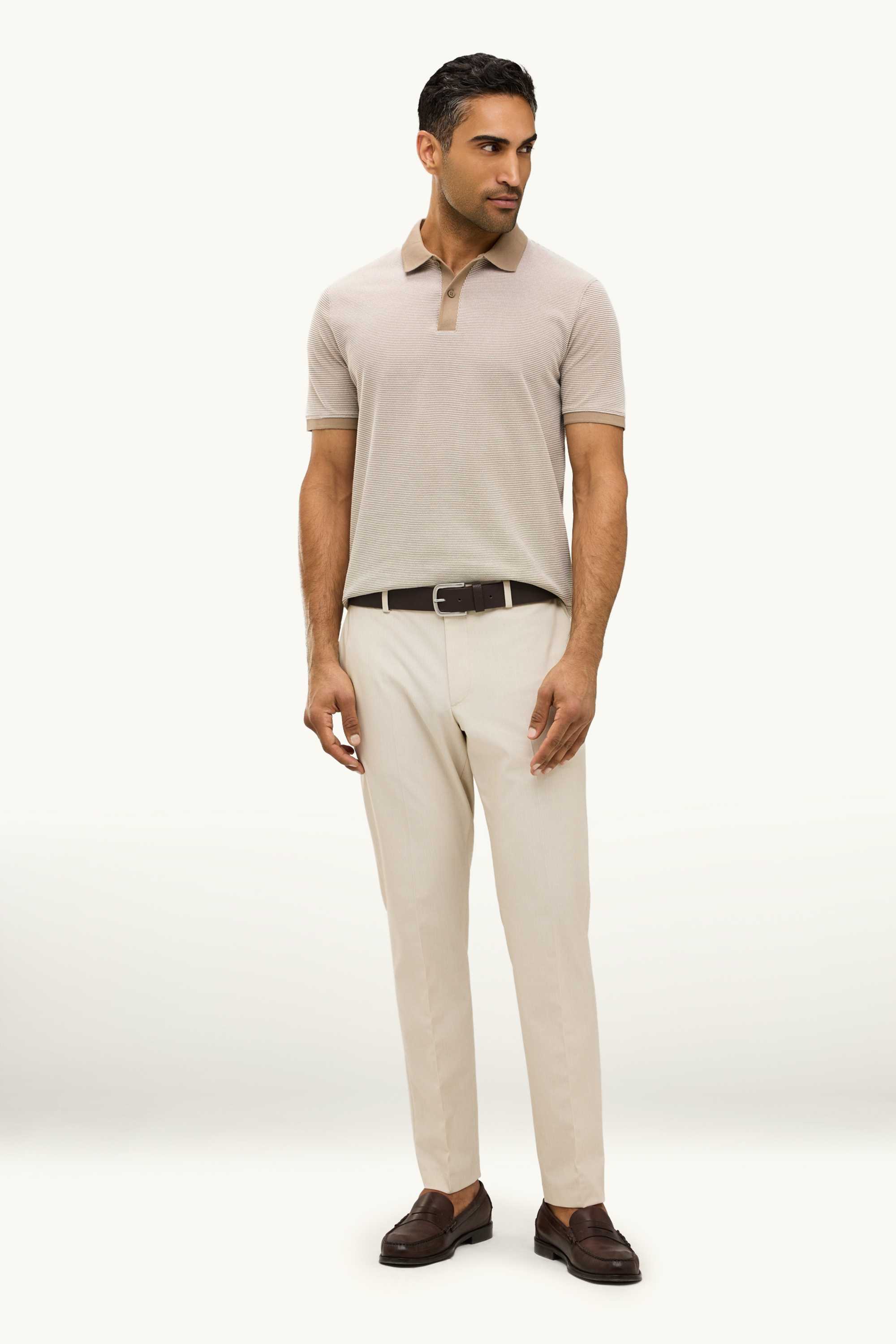 Polo shirt - regular fit - textured beige (3)