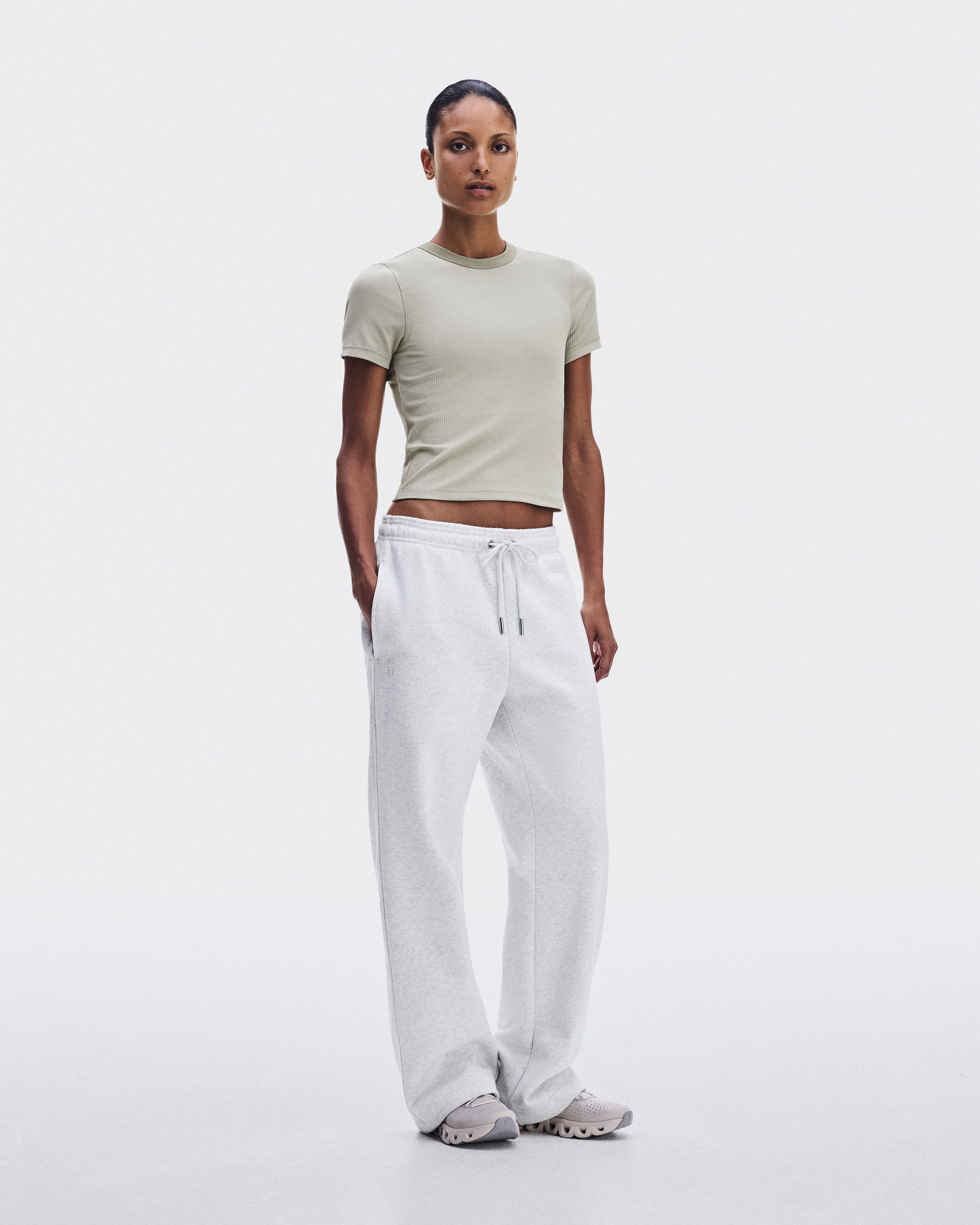 All-Day Ribbed T-Shirt - Brume