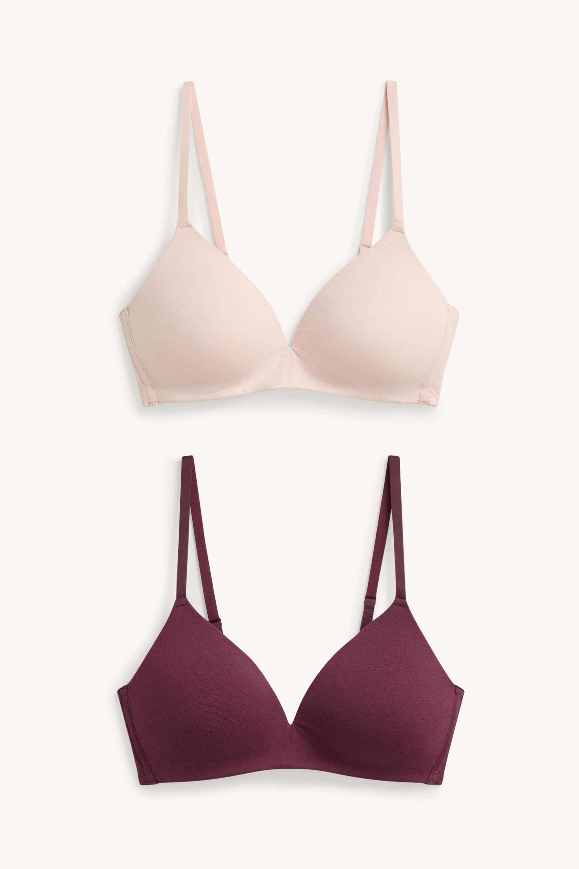 Multipack of 2 - non-wired bra - padded rose / dark red