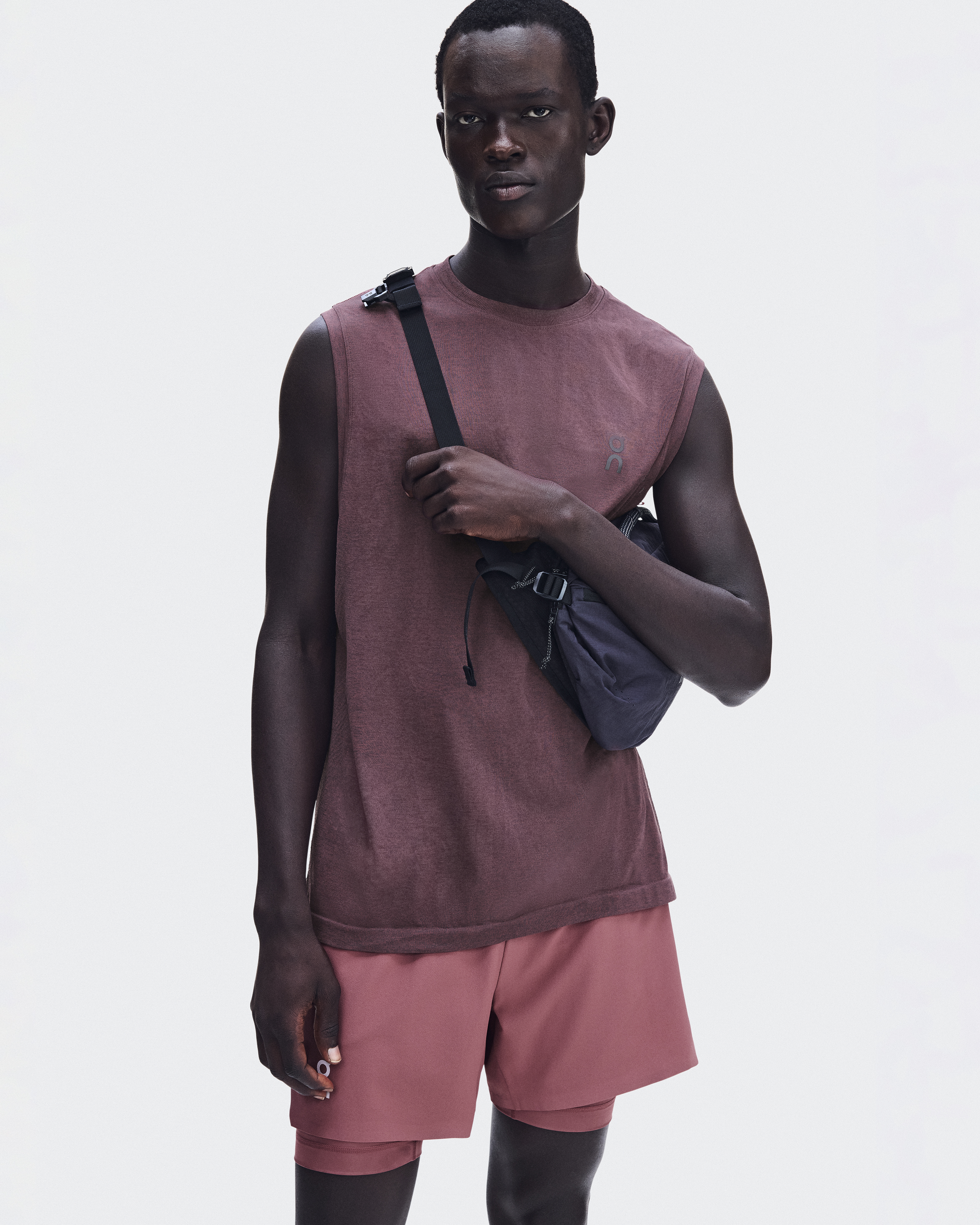Train Flex Tank - Barberry Heather