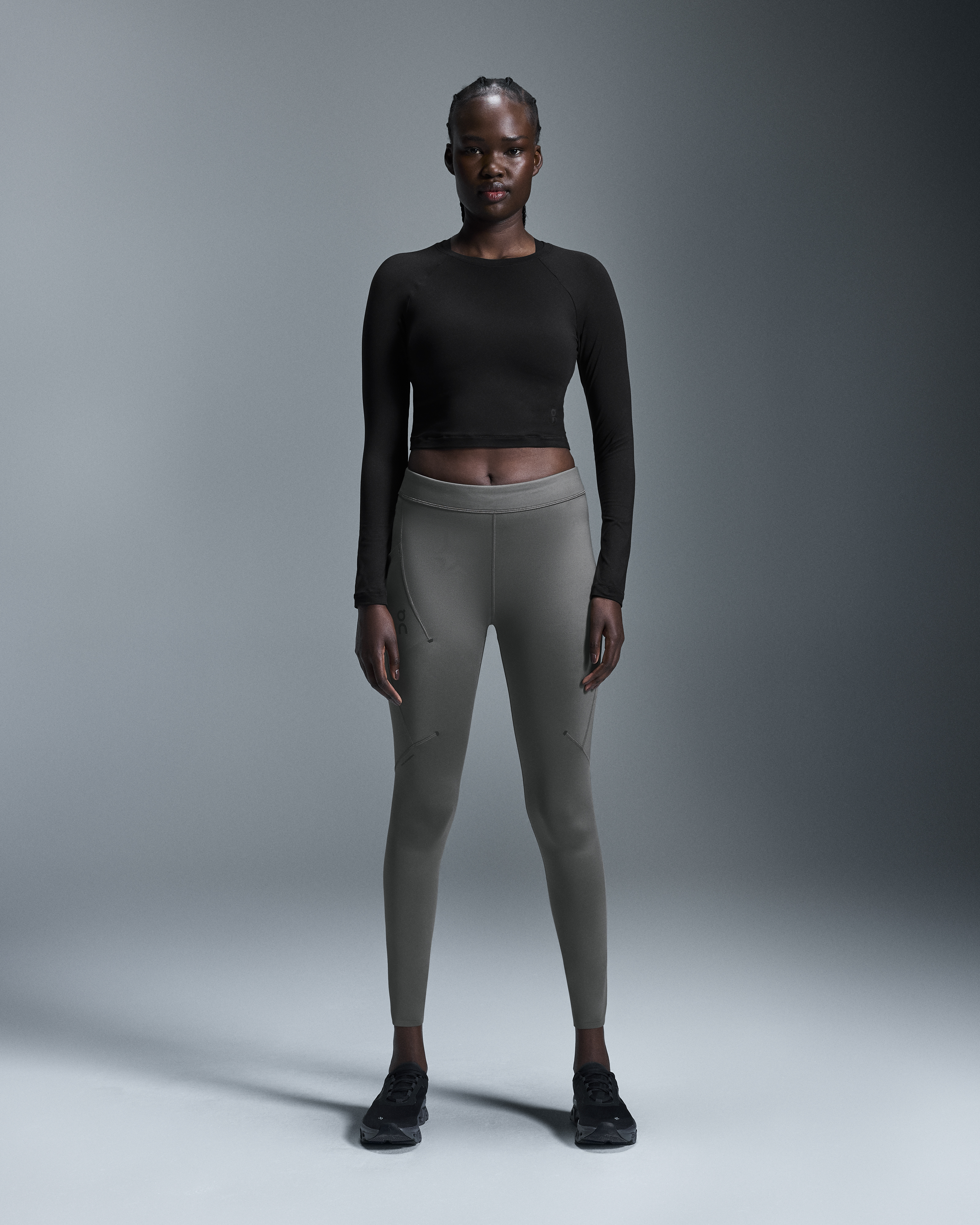 Studio Long-T Crop - Black