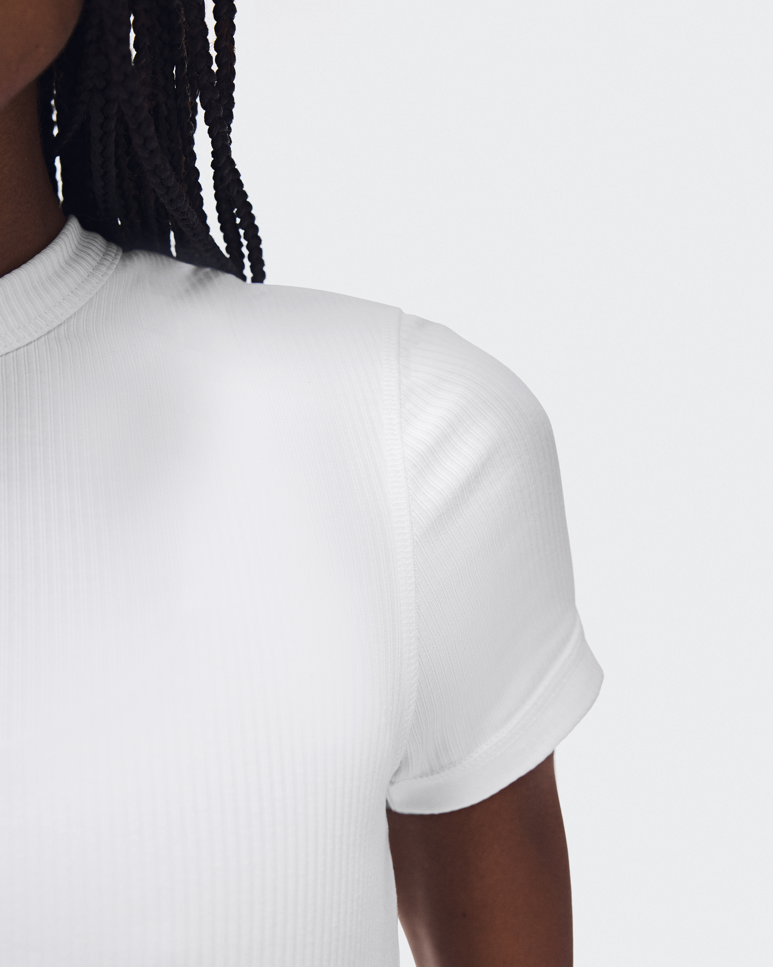 All-Day Ribbed T-Shirt - White