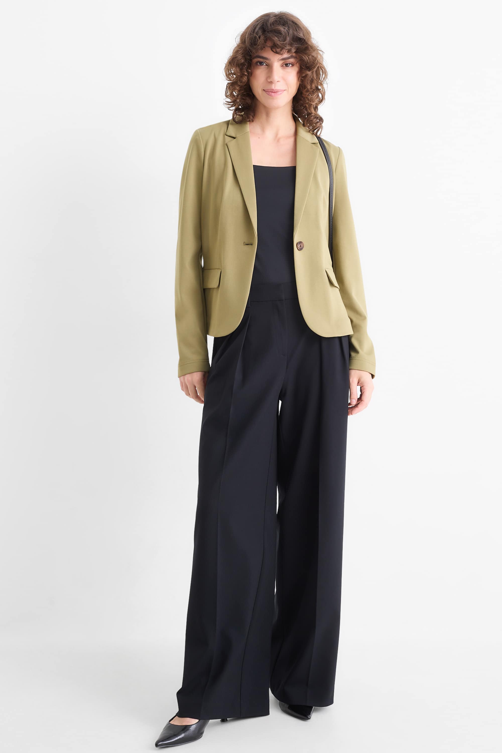 Jersey blazer - regular fit green