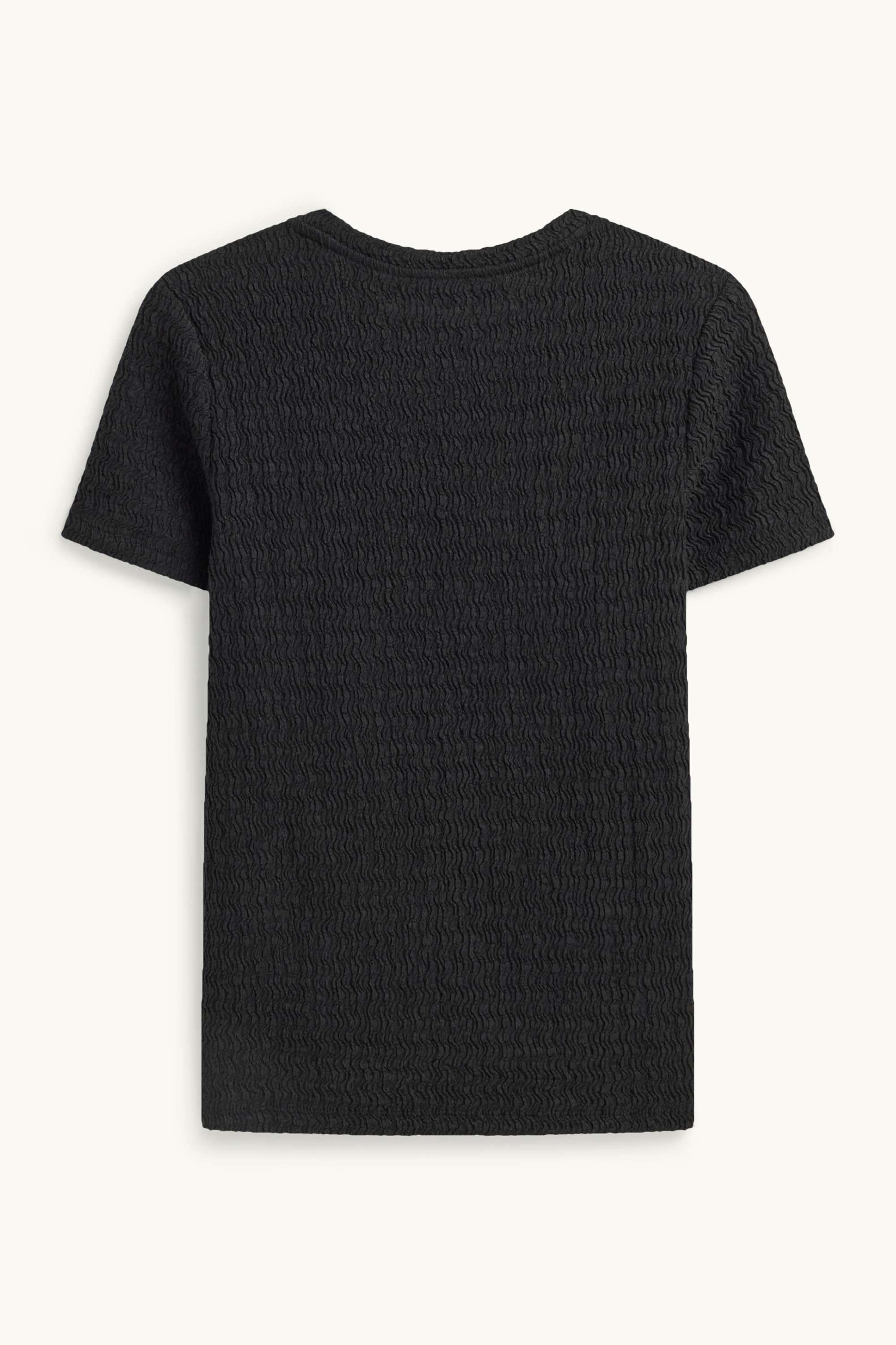 T-shirt - regular fit - textured black