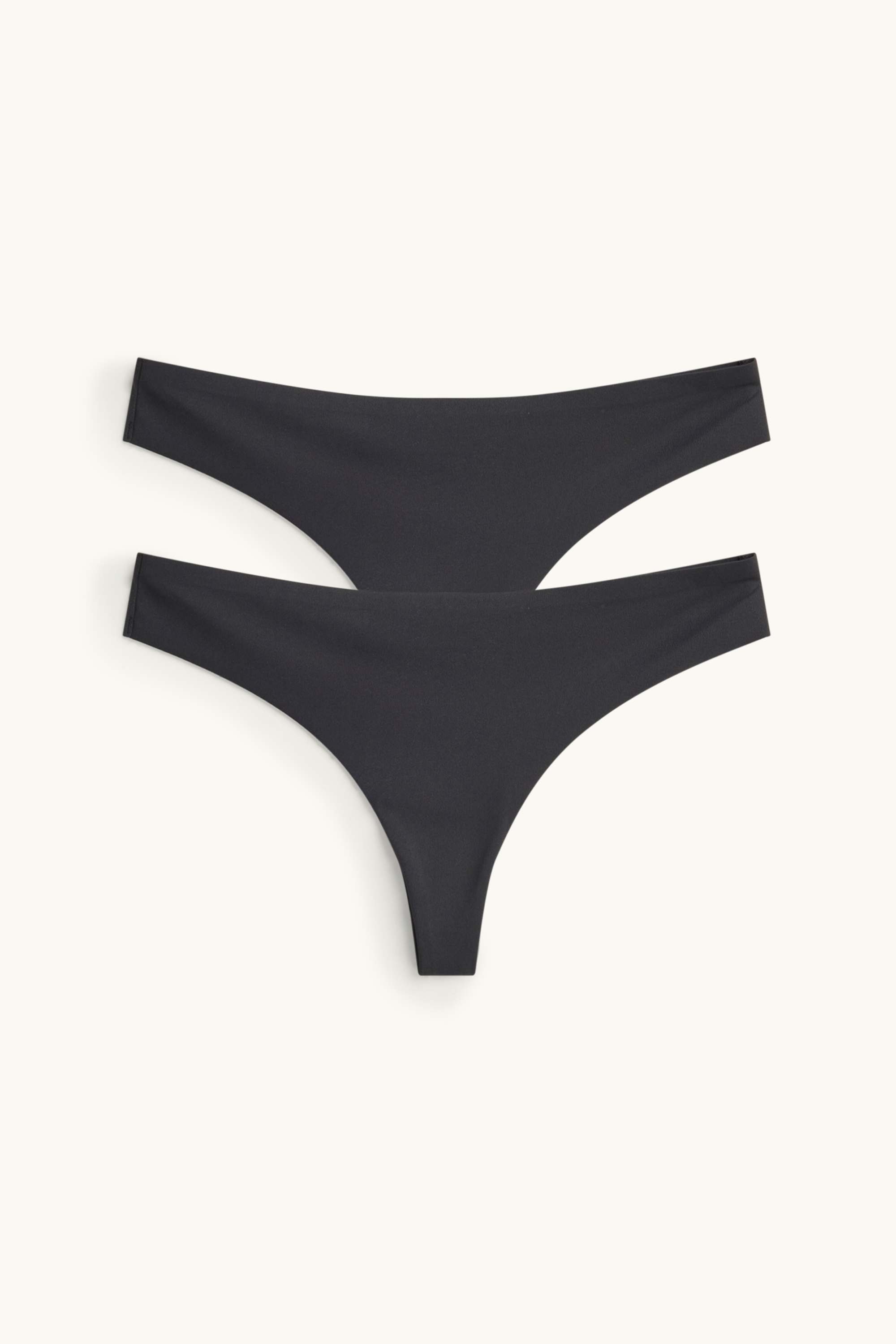Multipack of 2 - no-VPL thong black