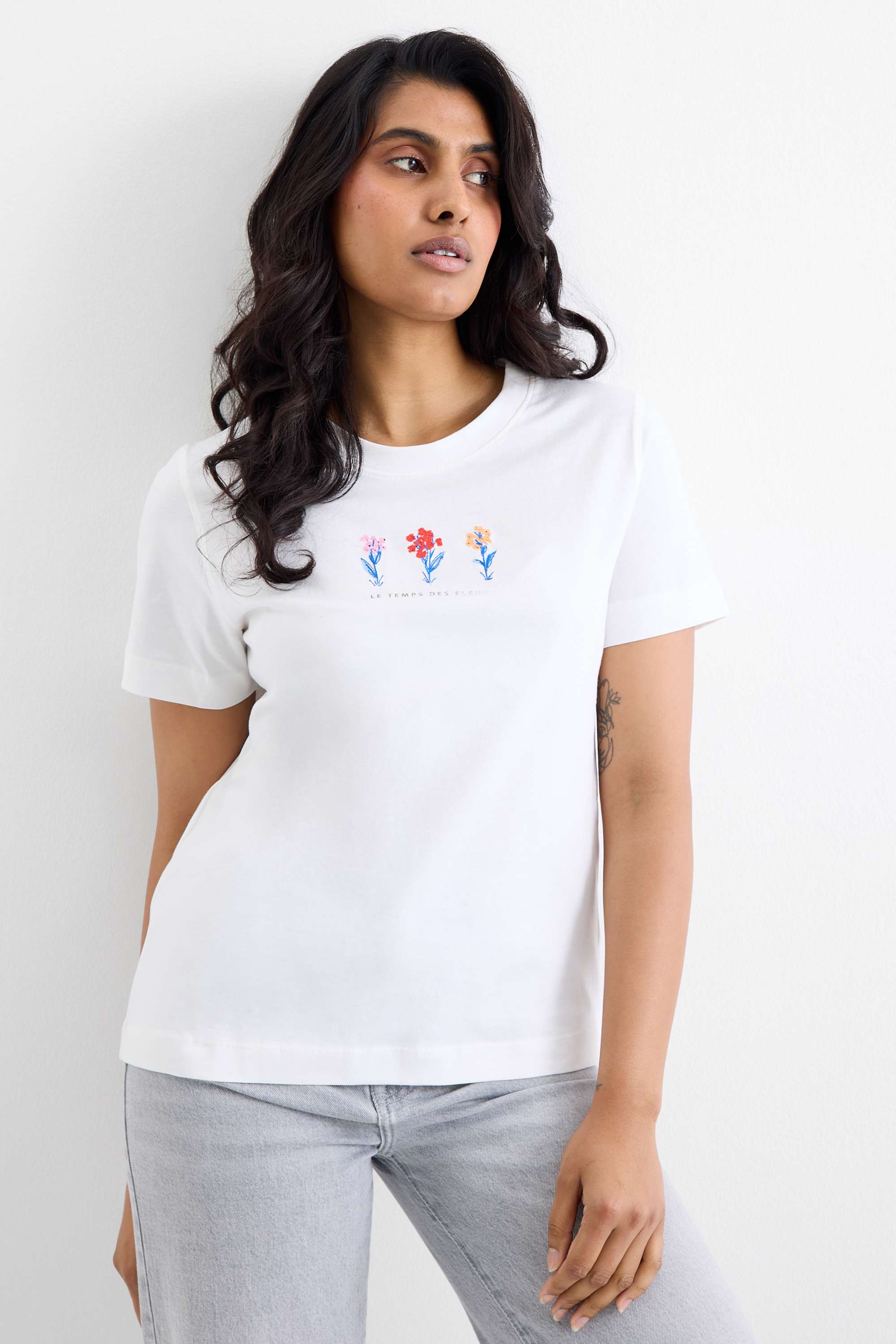T-shirt - regular fit - shiny white