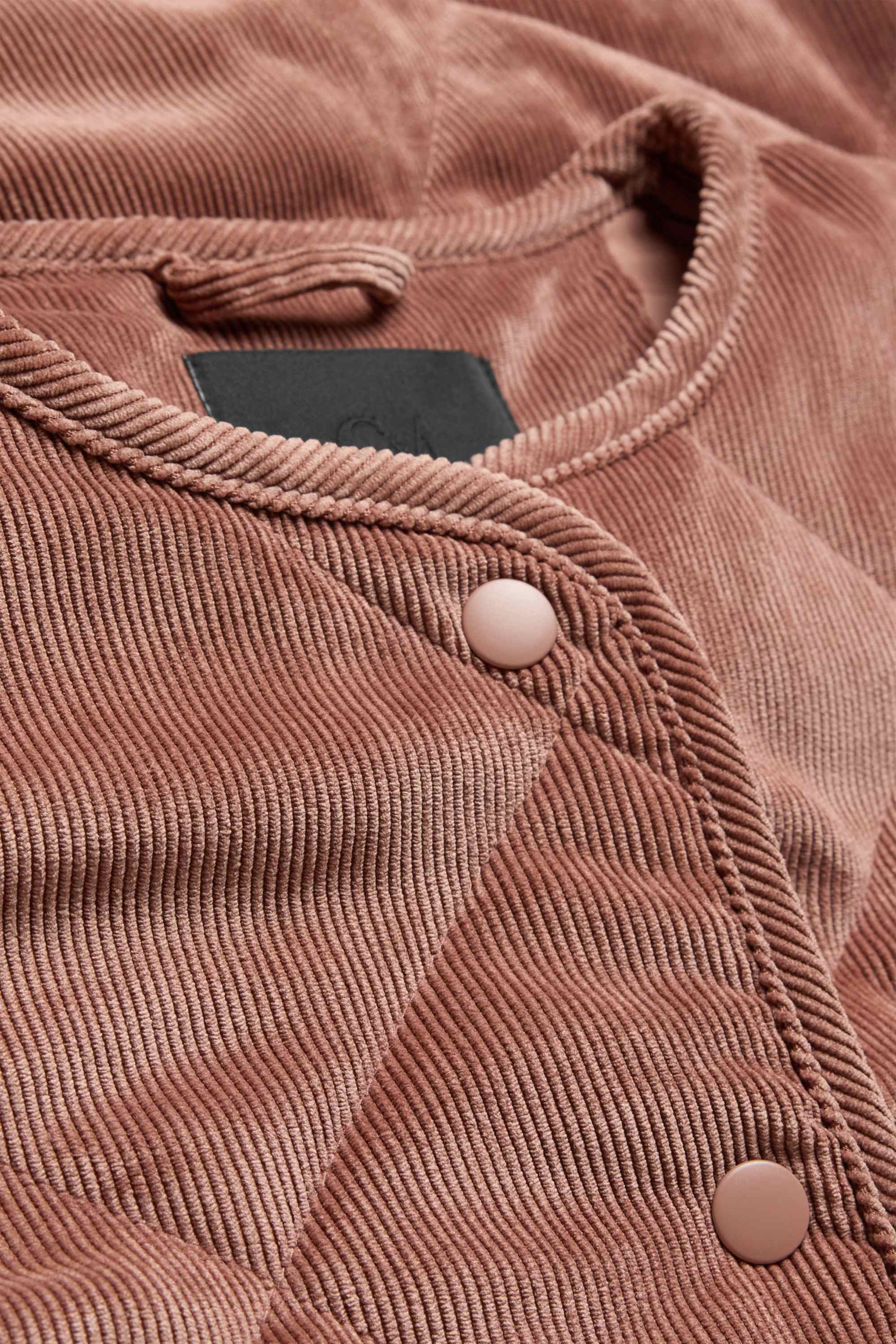 Corduroy quilted jacket rust