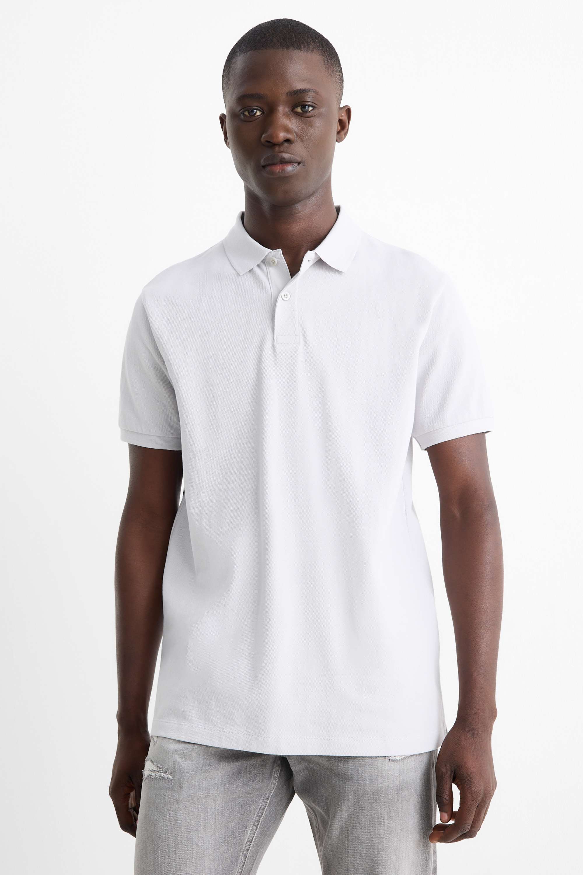 Polo shirt - regular fit light gray (17)