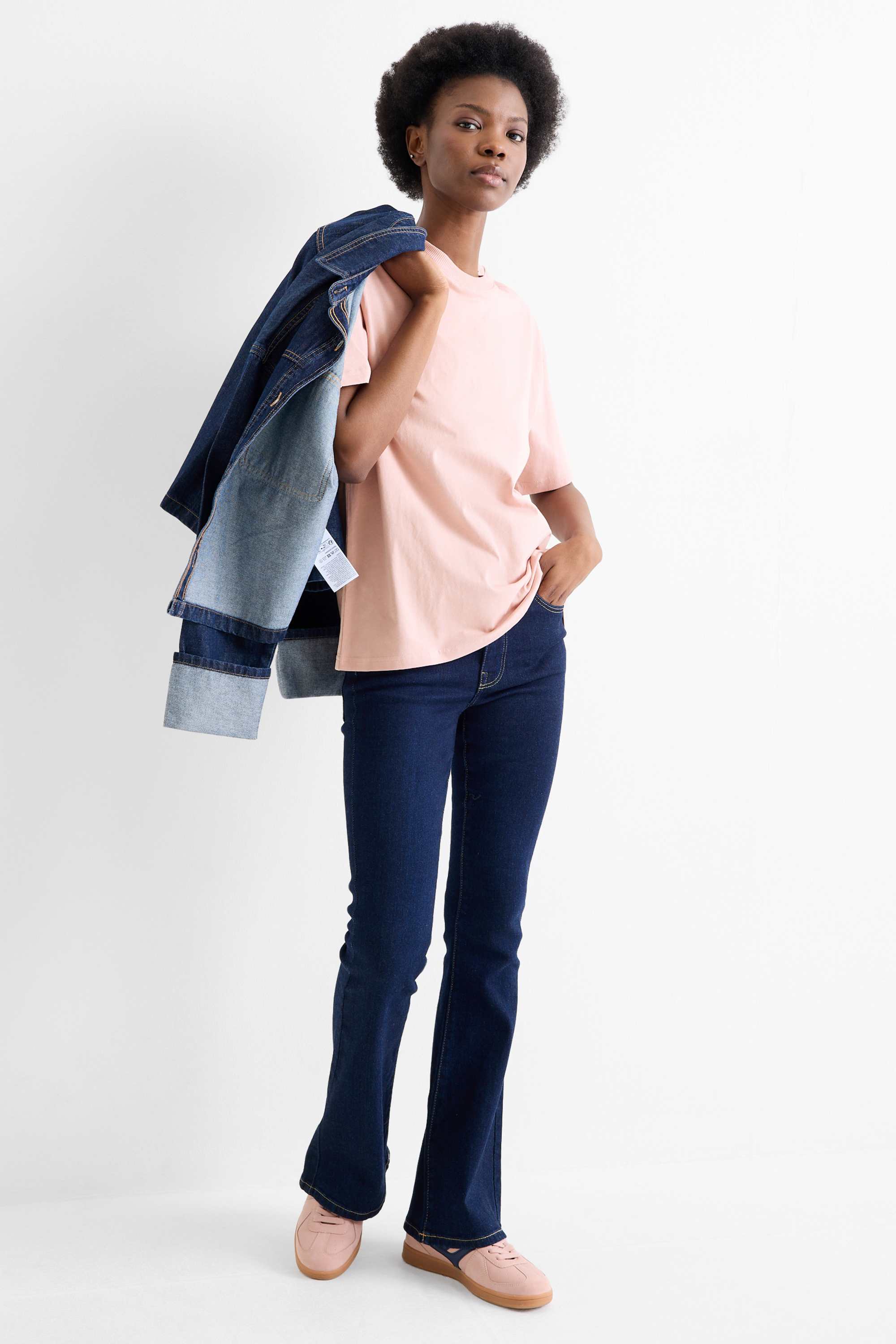 T-shirt - oversized rose