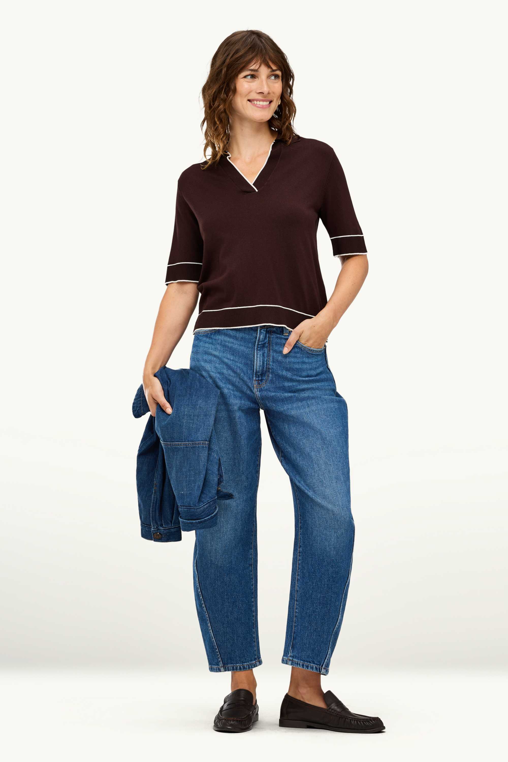 Jumper - short sleeve dark brown