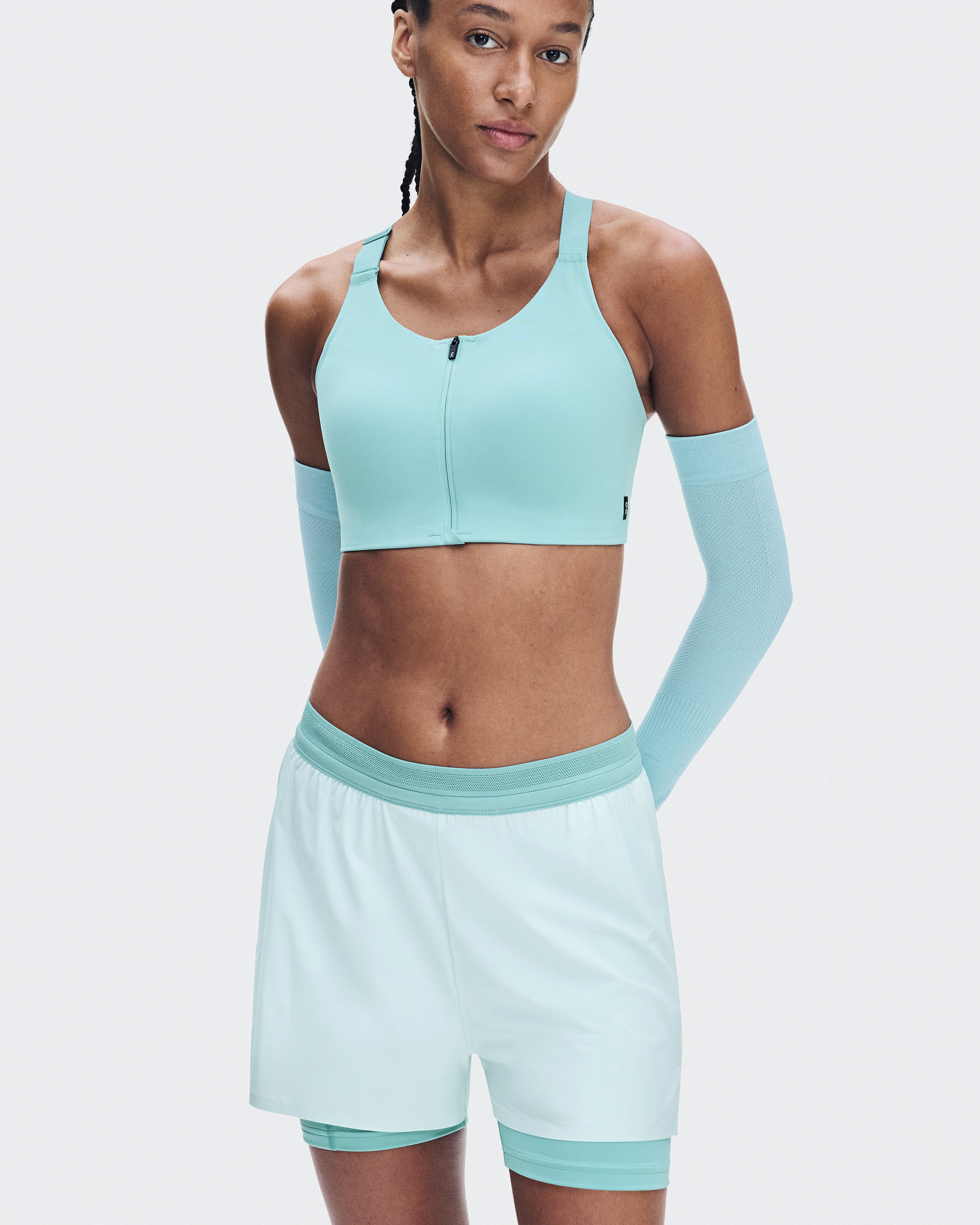 Endurance Bra Zip - Aquamarine