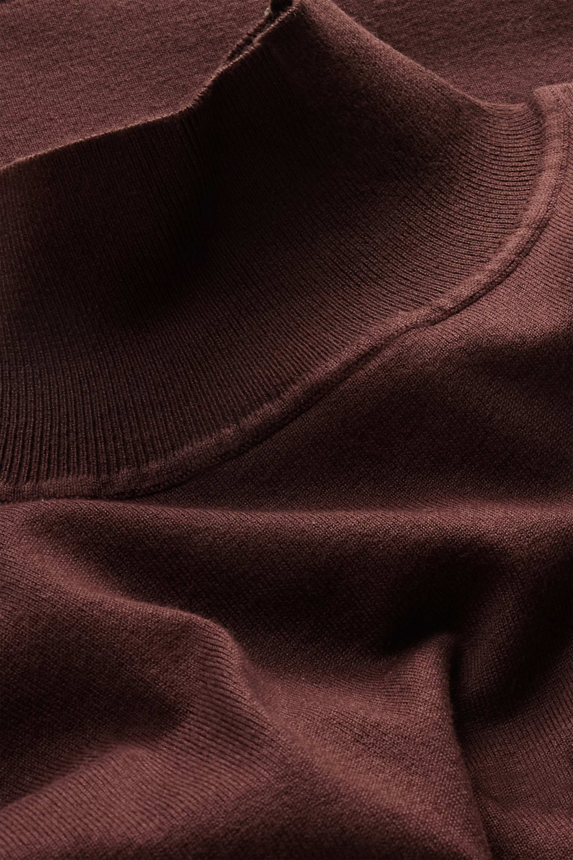Knitted jumper - short sleeve dark brown