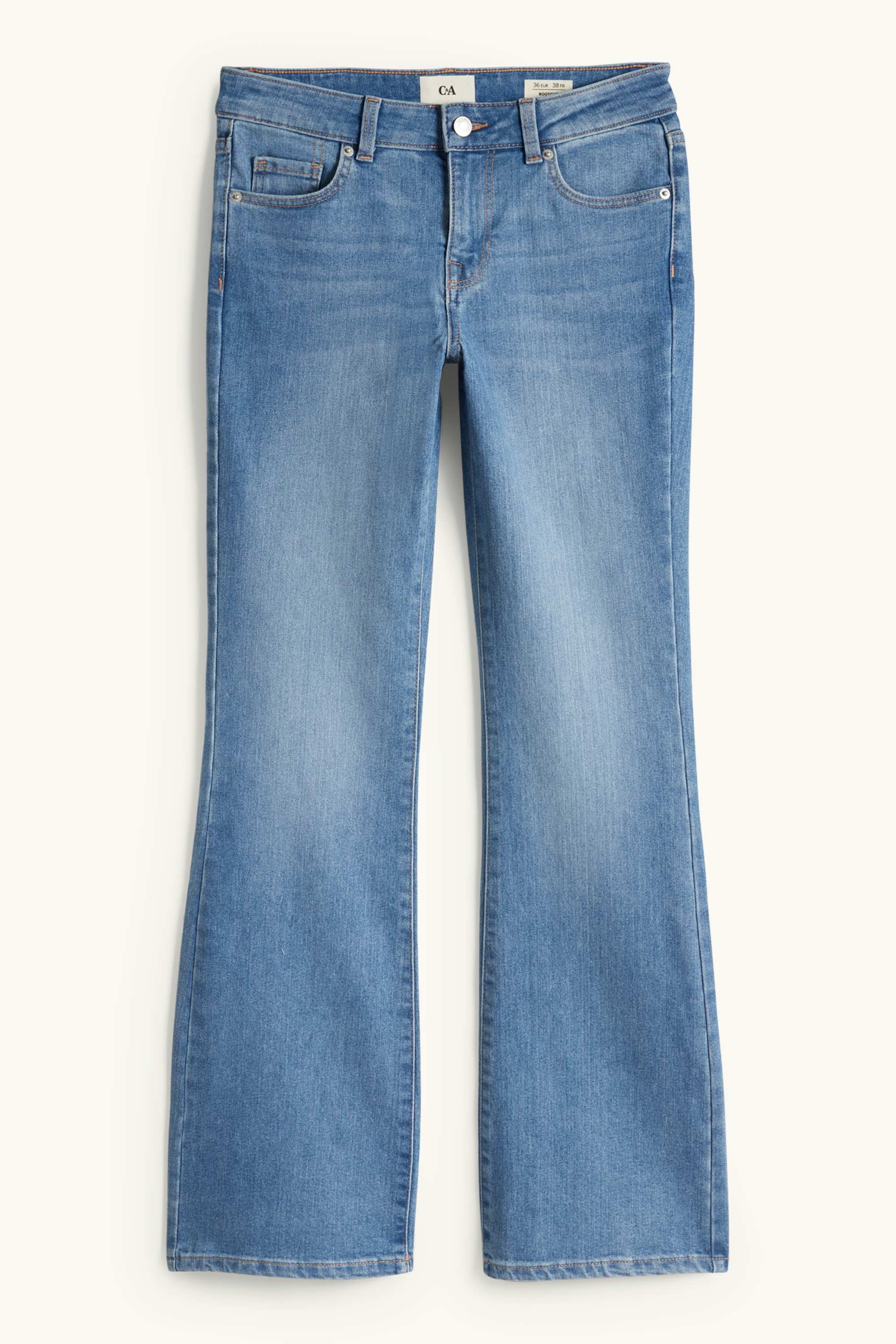 Bootcut jeans - low-rise waist denim-light blue