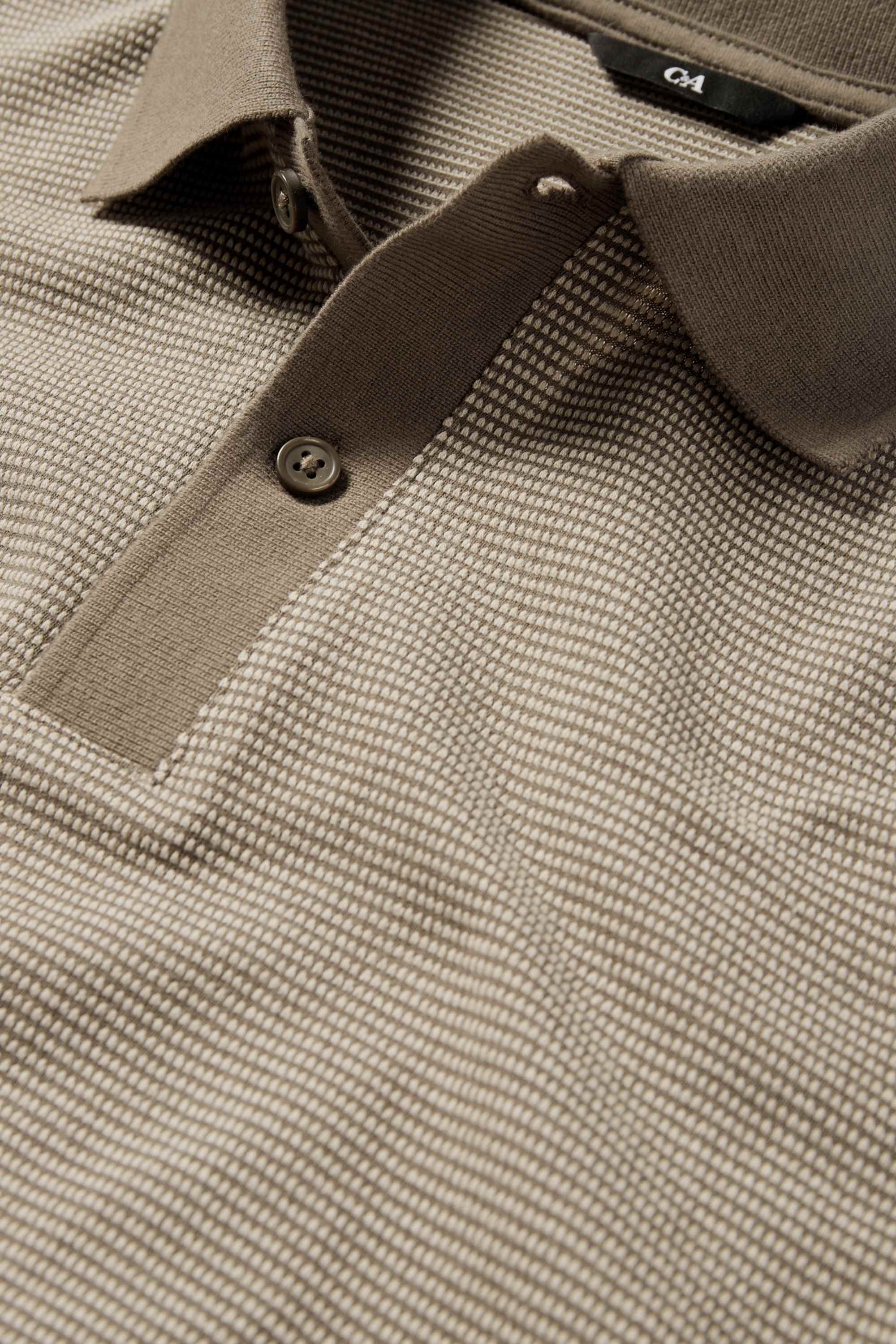 Polo shirt - regular fit - textured beige (5)