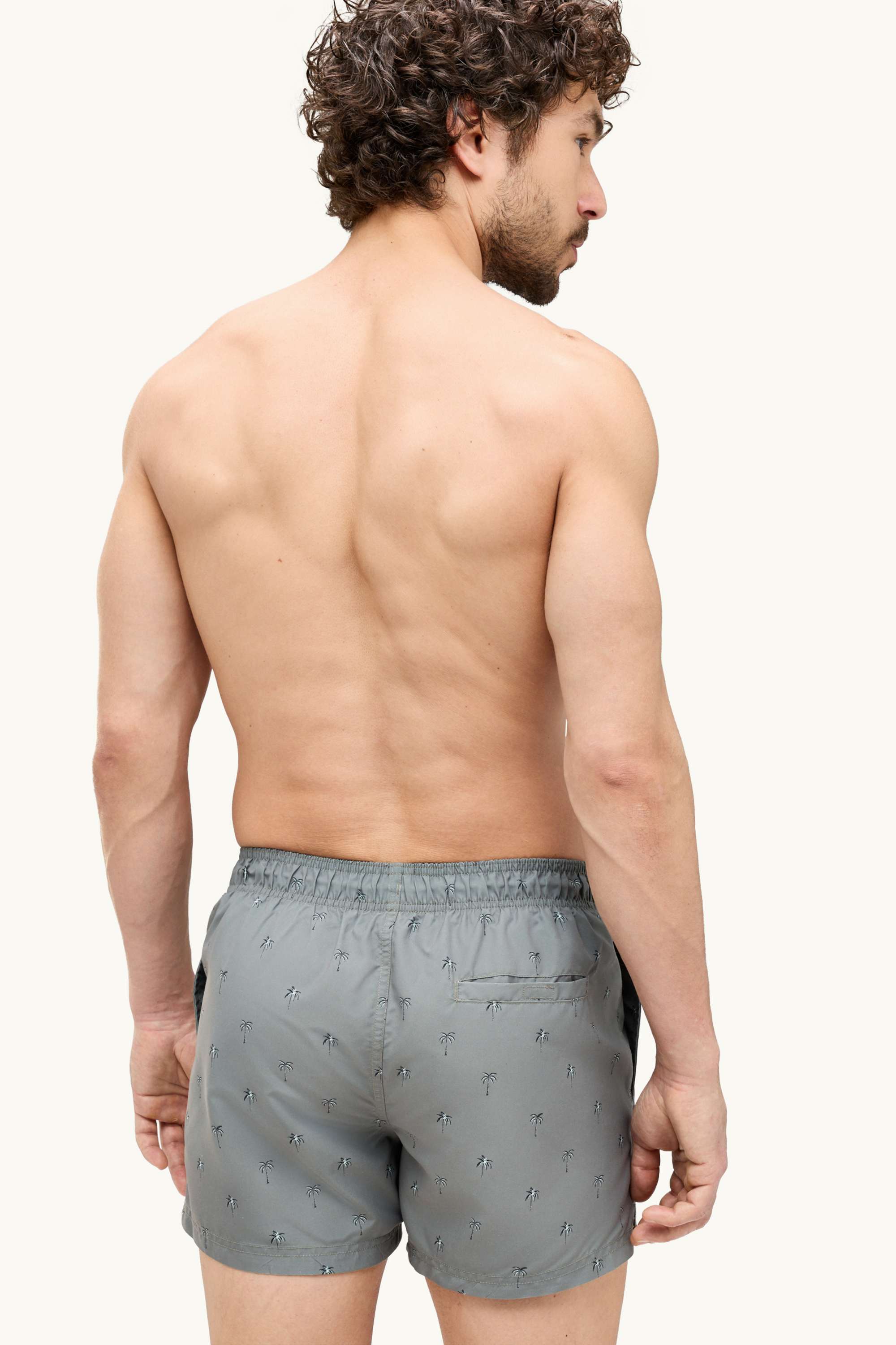 Swim shorts - patterned gray