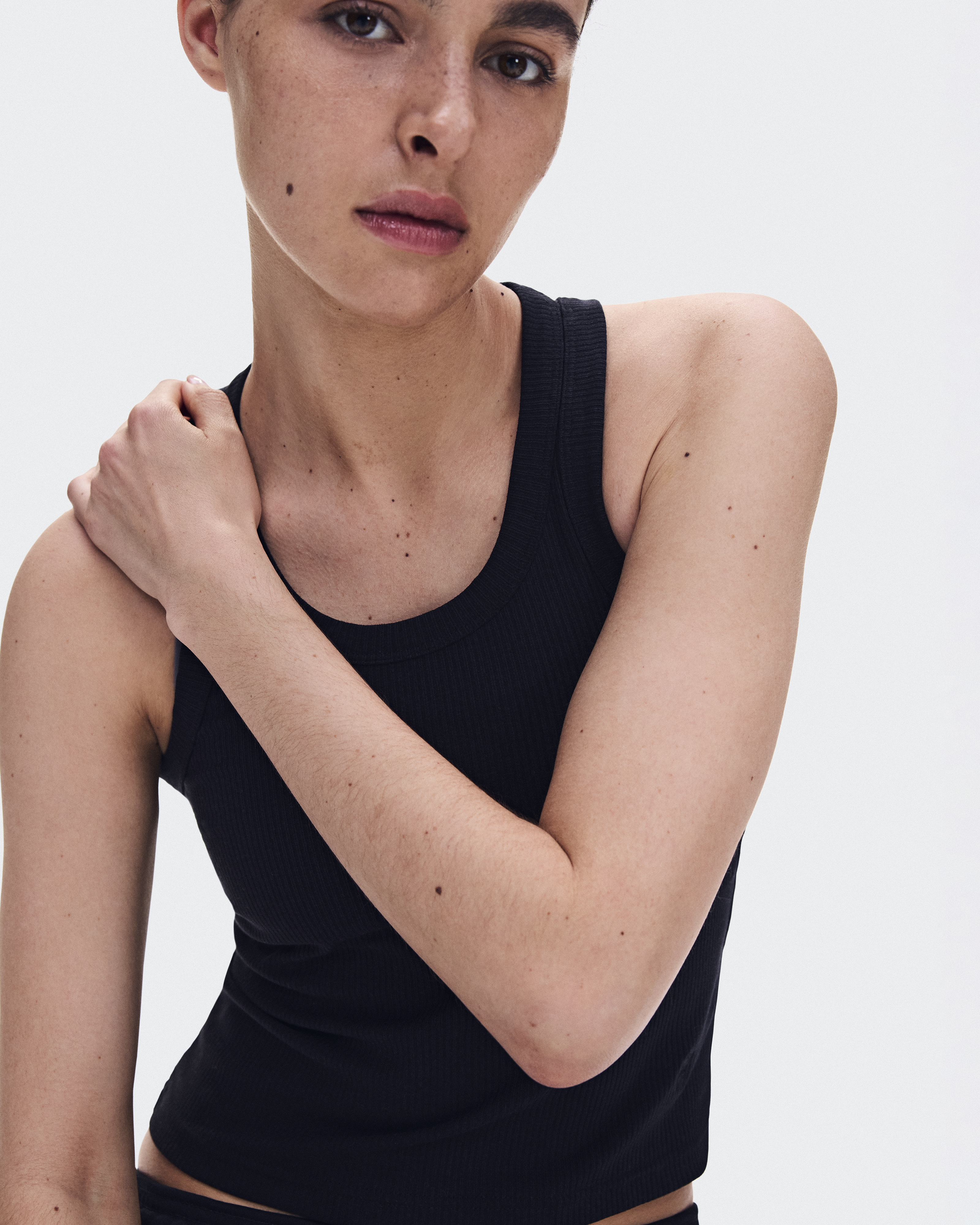 All-Day Ribbed Tank - Black