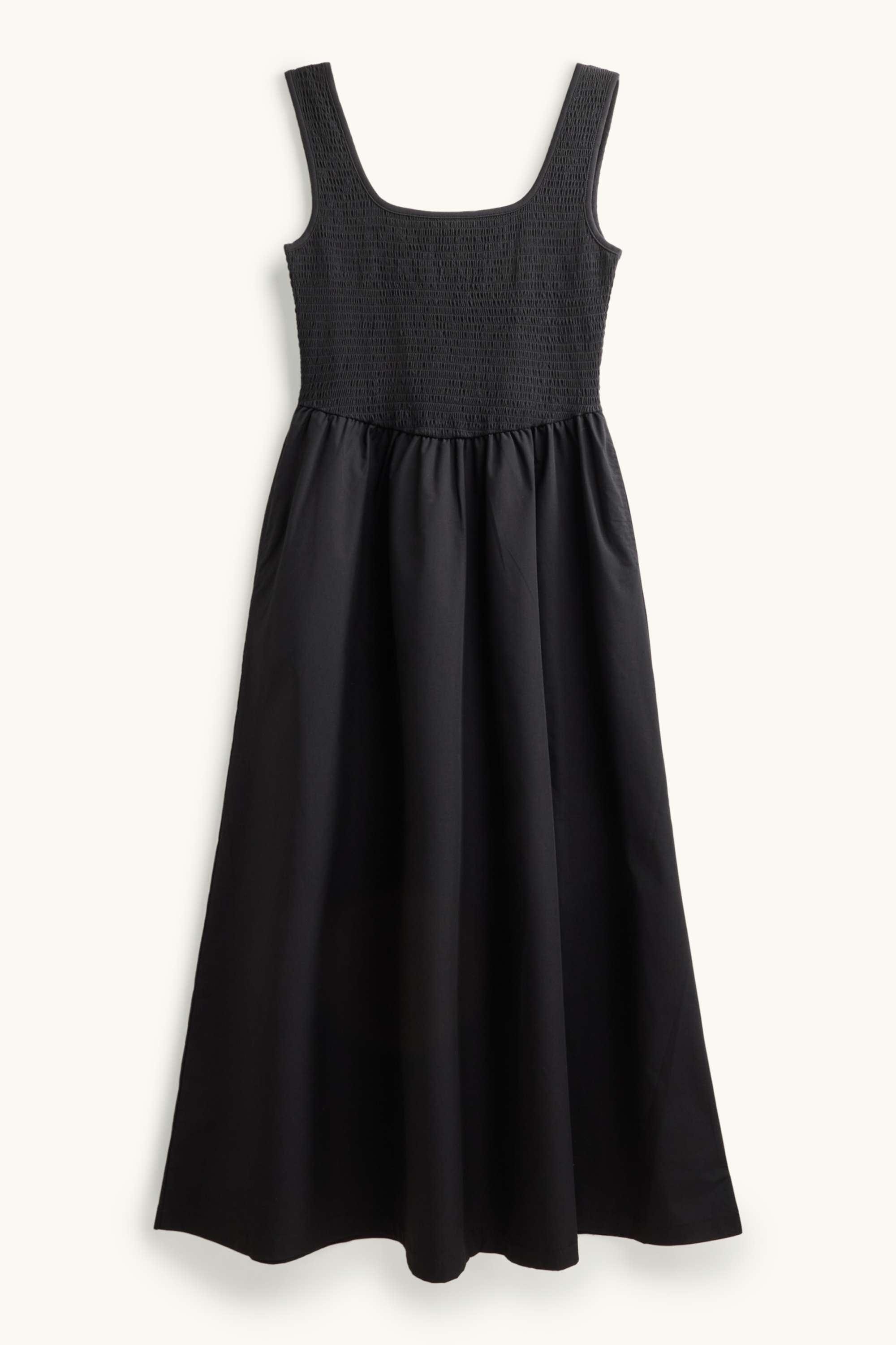 Fit & flare dress - smocked black