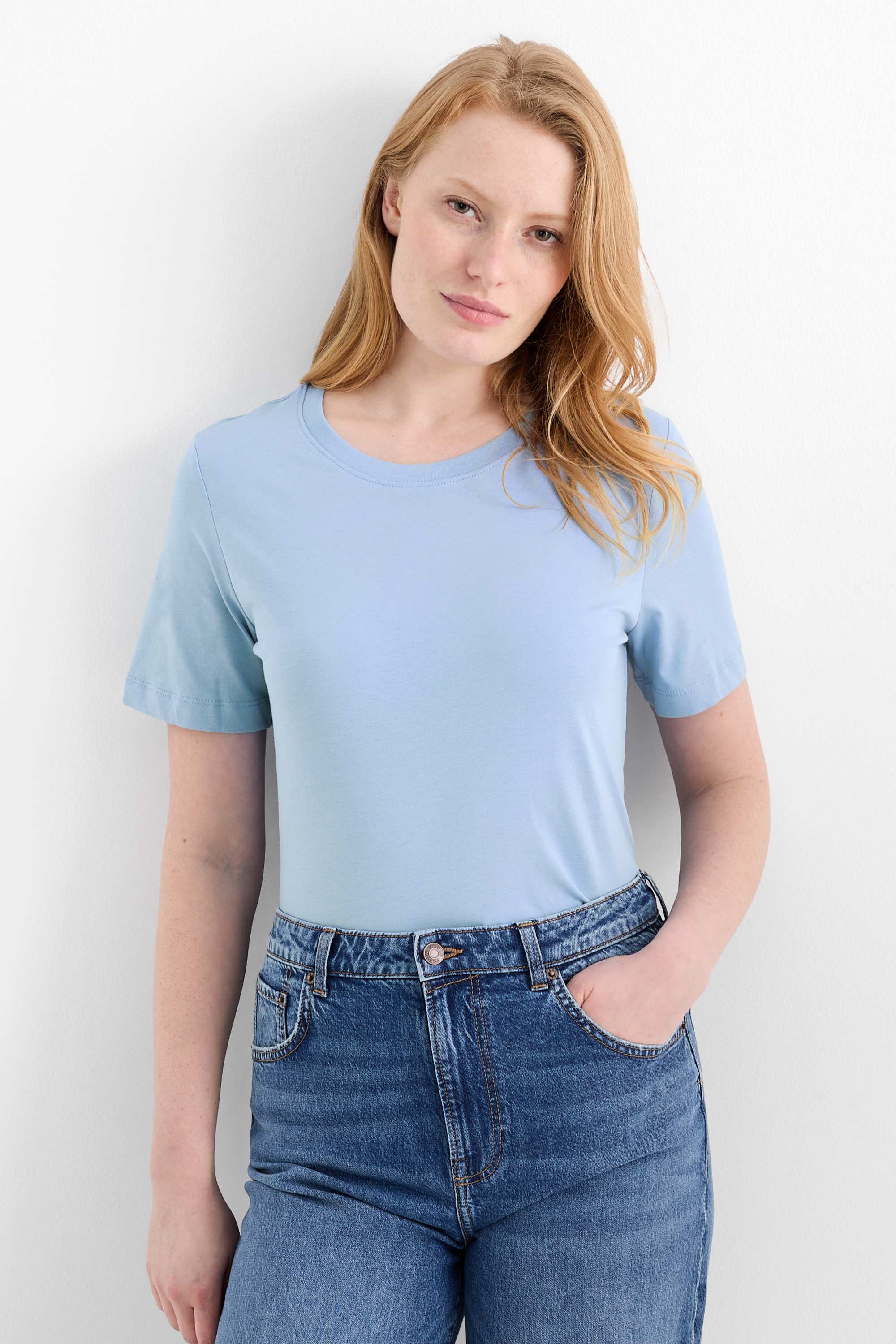 T-shirt - regular fit light blue