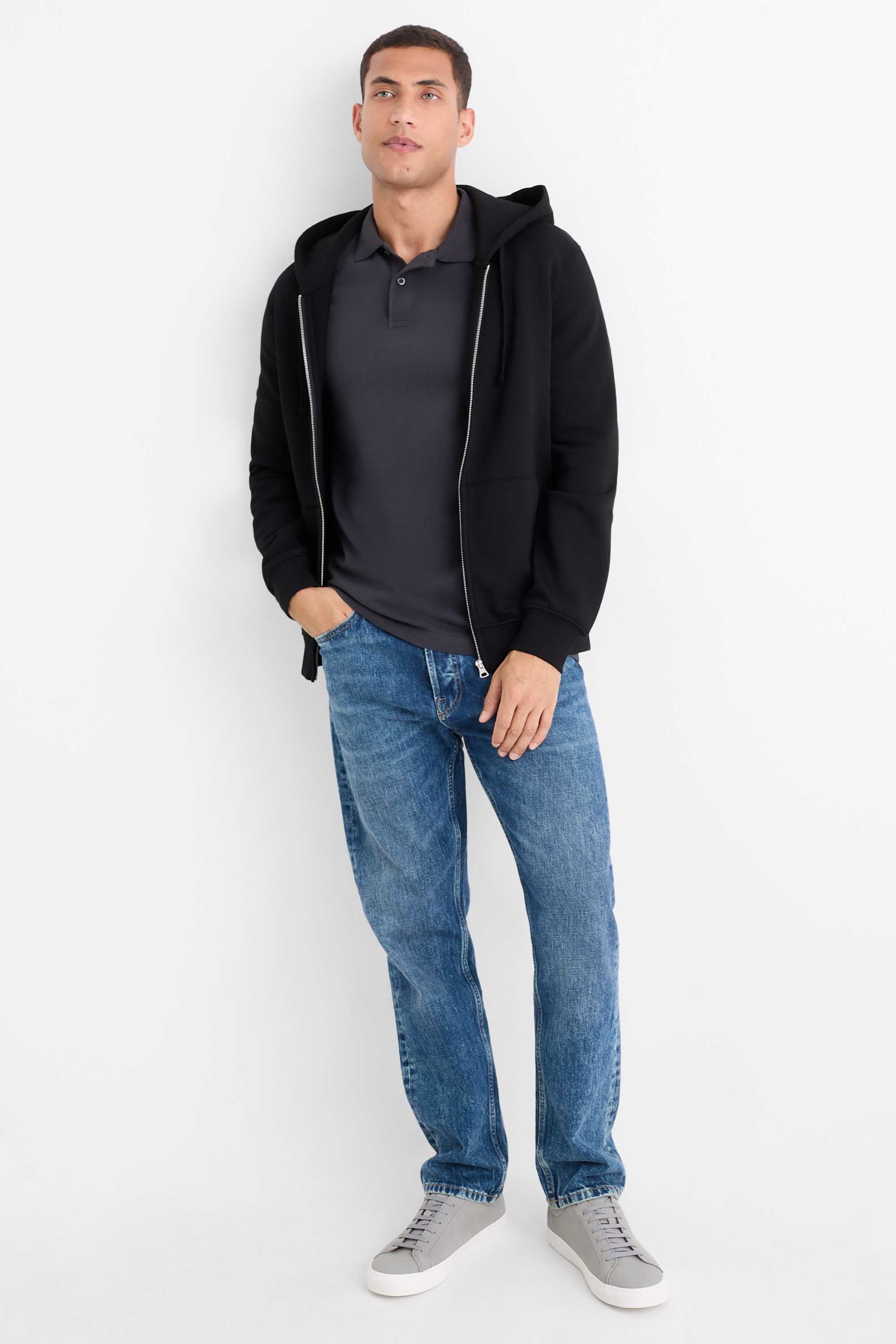 Polo shirt - regular fit dark gray