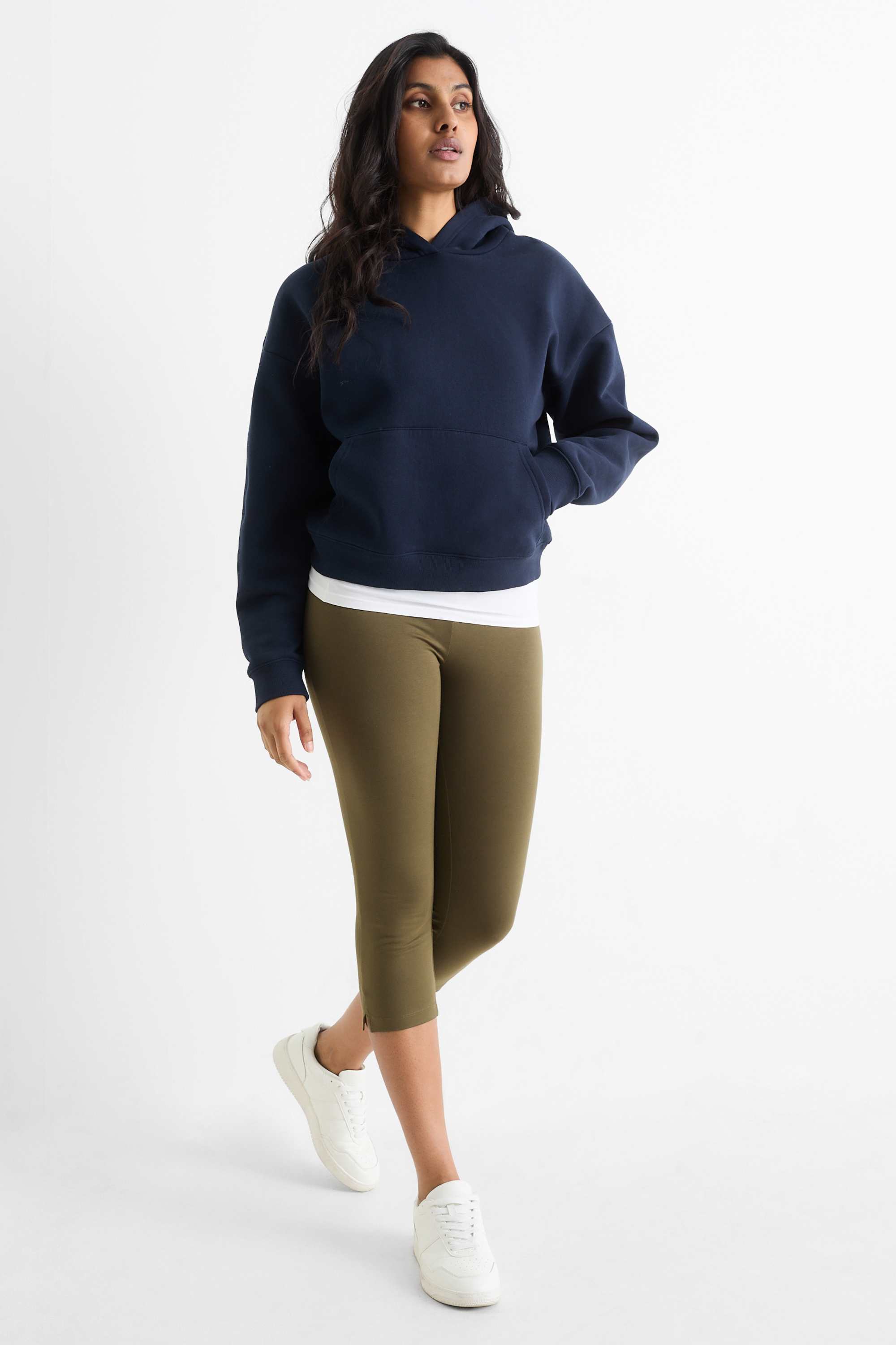 Multipack of 2 - capri leggings khaki