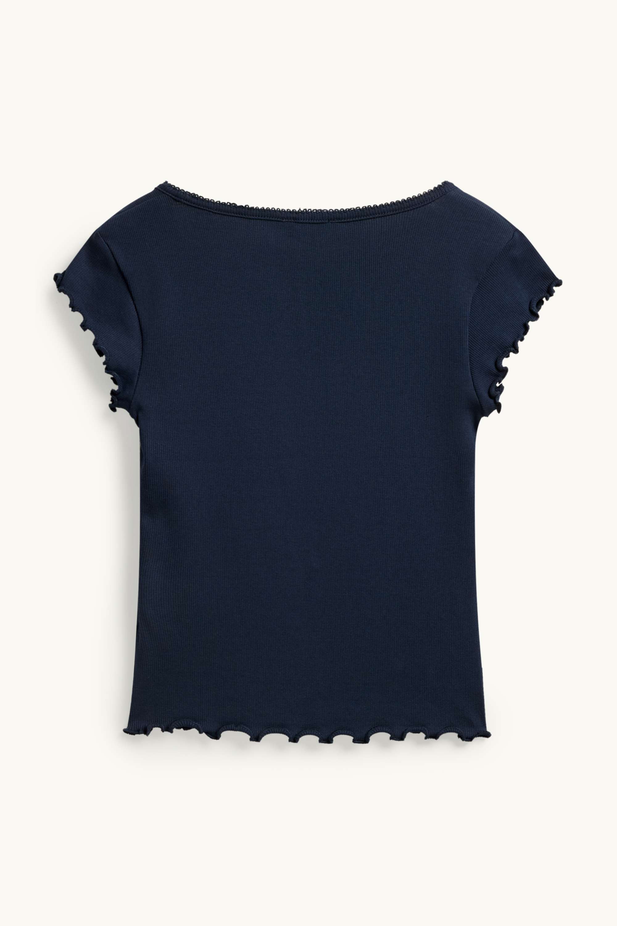 T-shirt - slim fit - ribbed dark blue