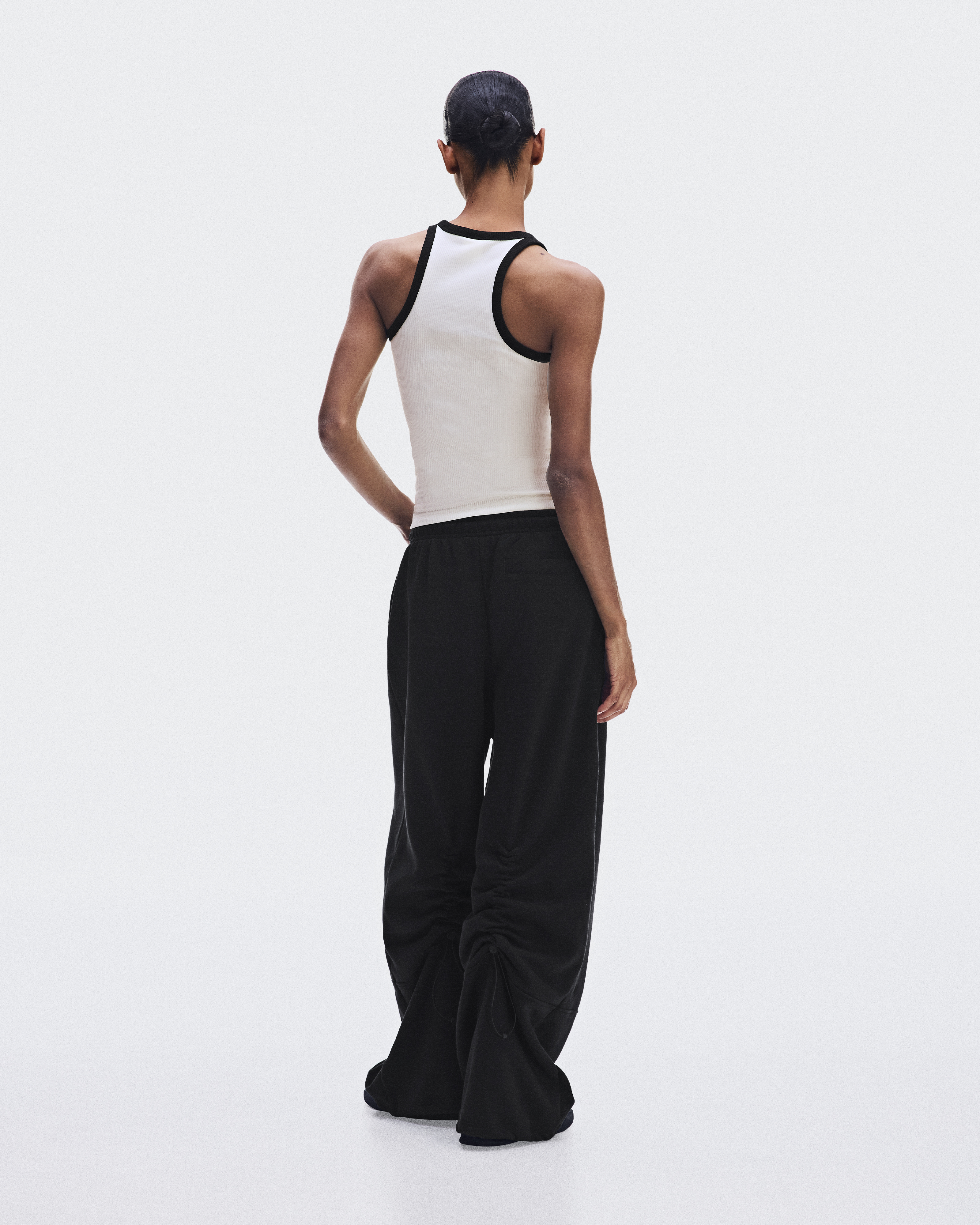 All-Day Ribbed Tank - Ivory | Black