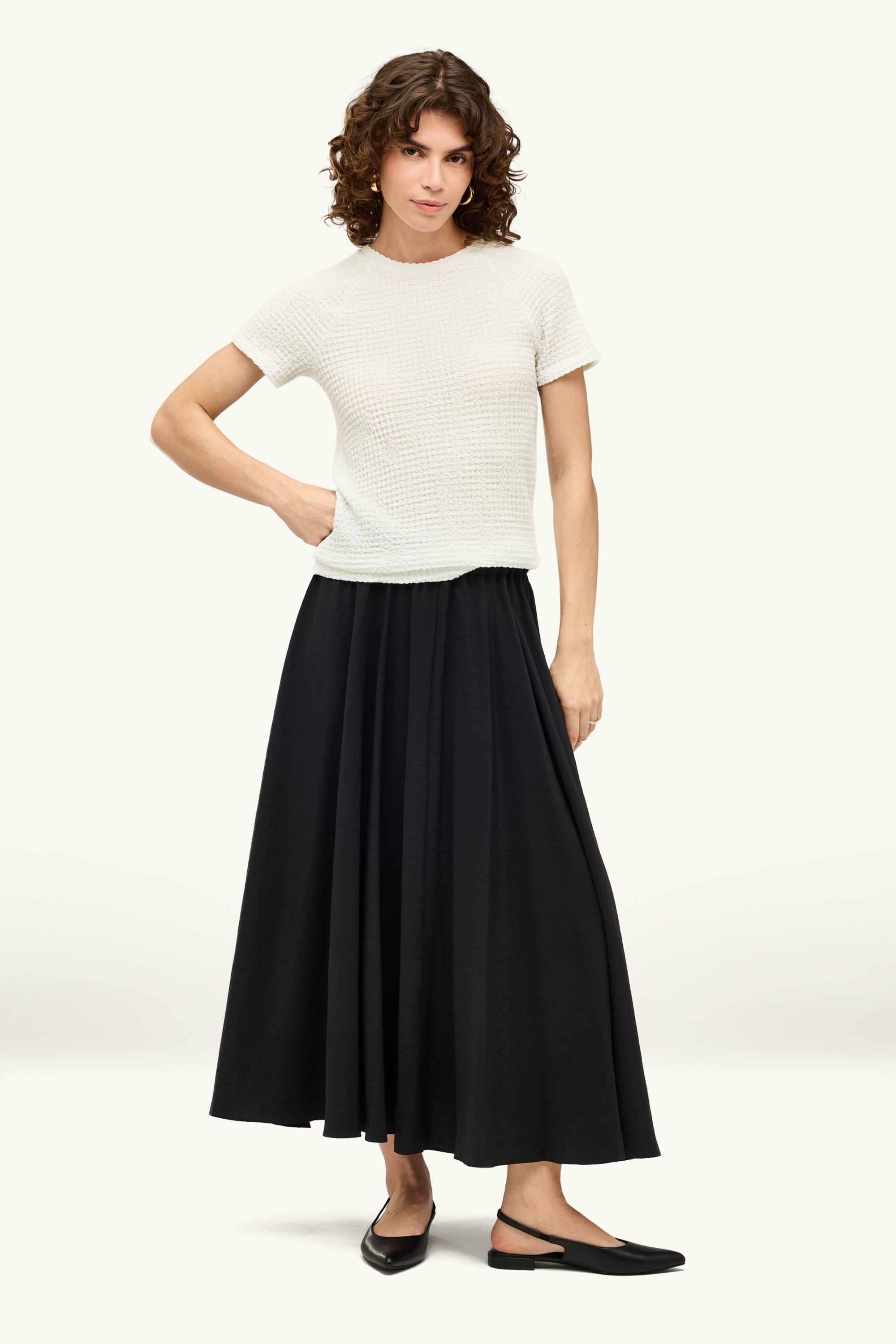 T-shirt - regular fit creme