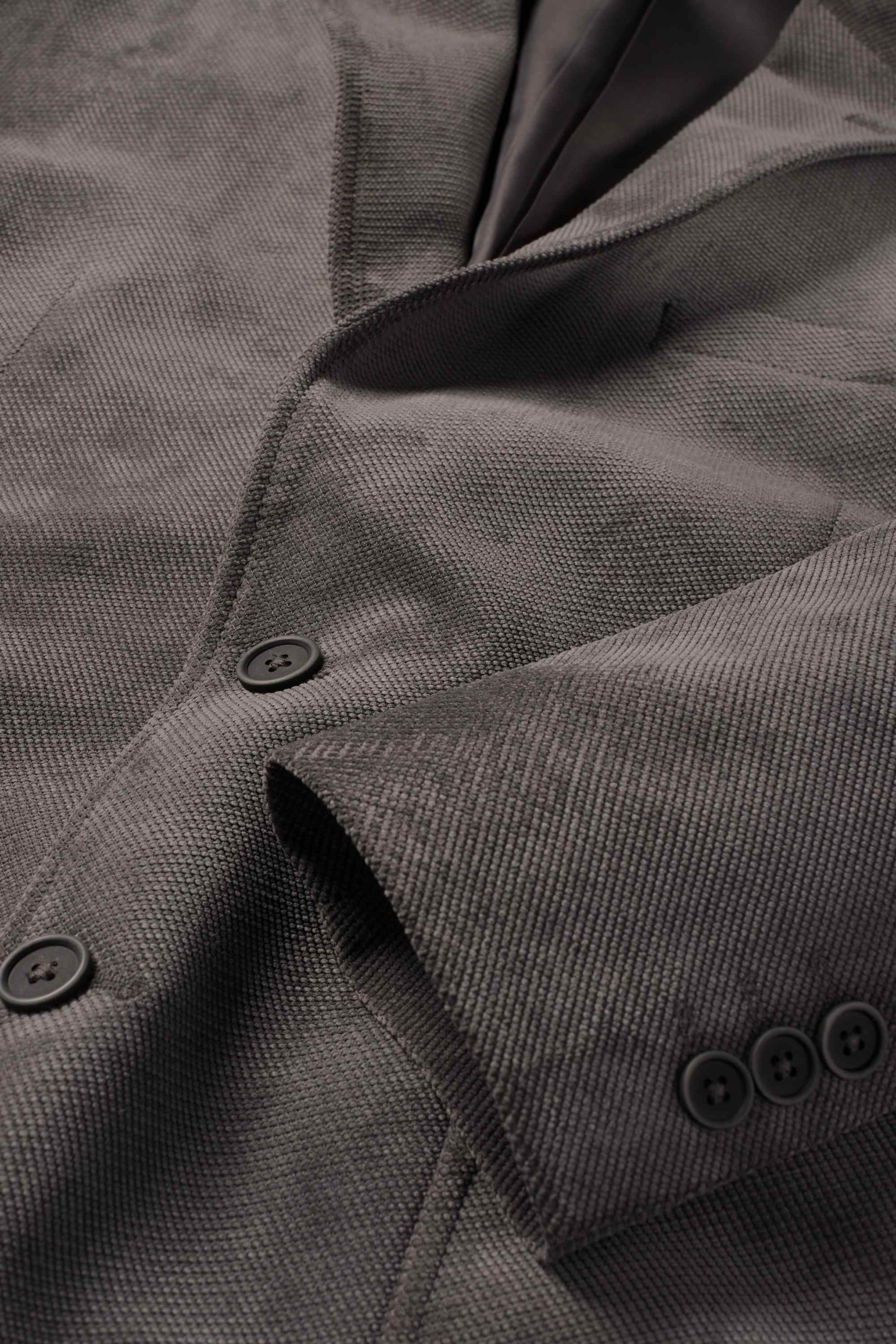 Tailored jacket - regular fit - textured gray