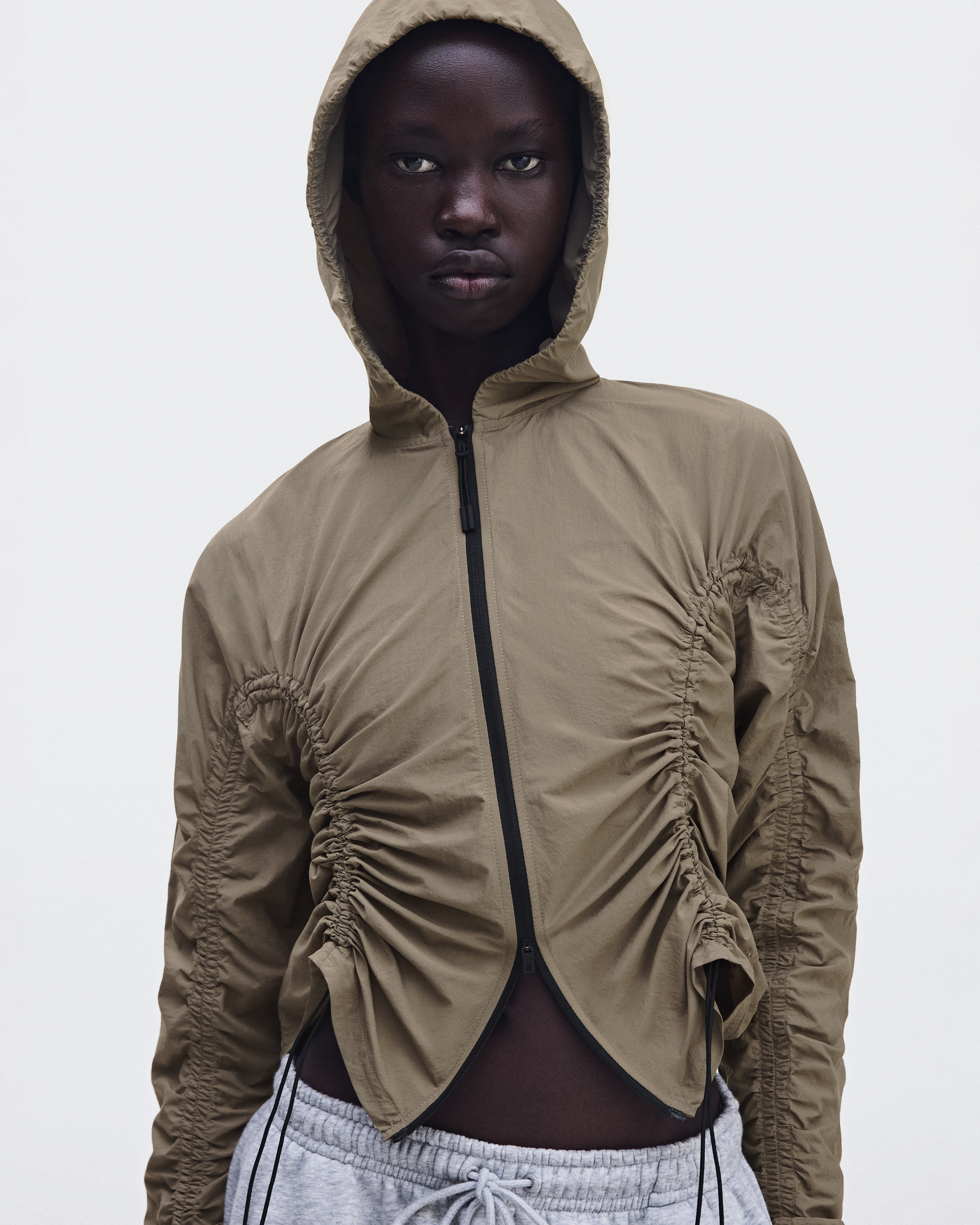 Ruched Lightweight Jacket - Lynx
