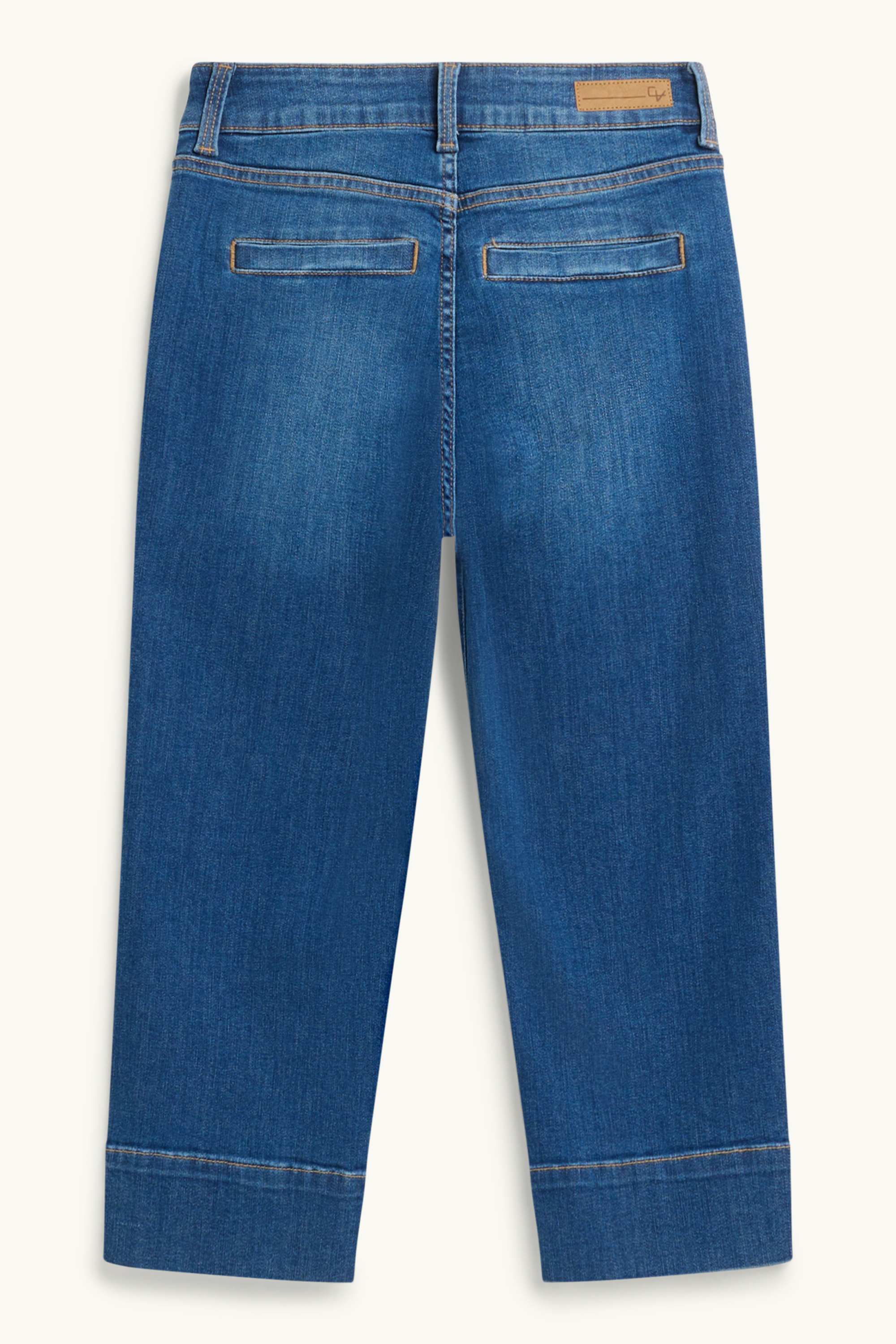 Capri jeans - mid-rise waist - slim fit - LYCRA® blue denim