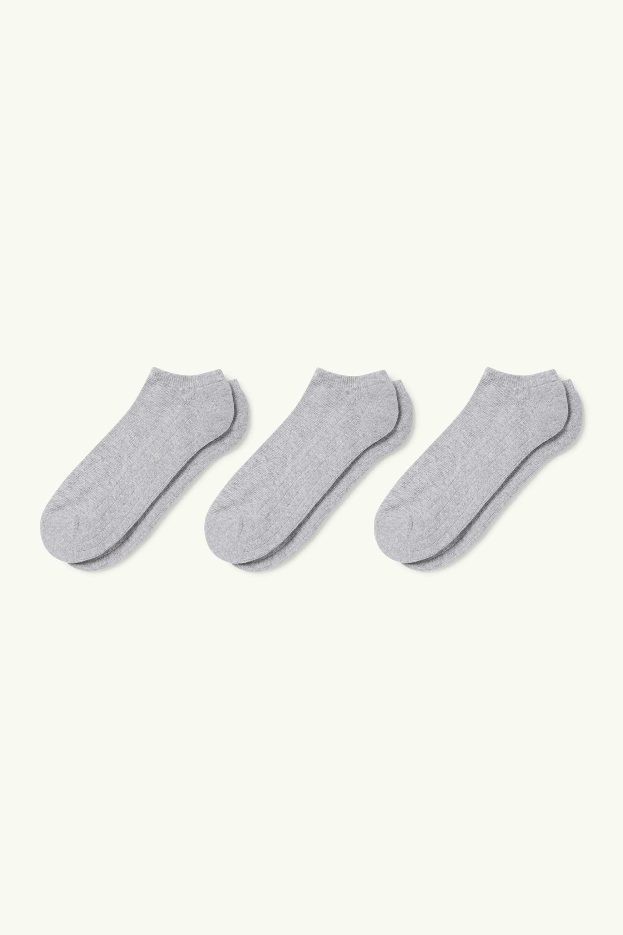 Multipack of 3 - trainer socks light gray