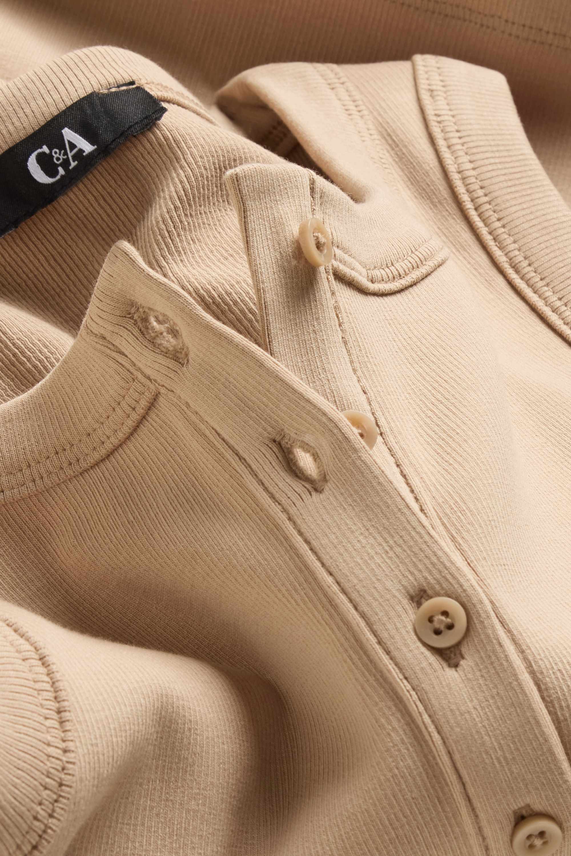 Top - ribbed beige