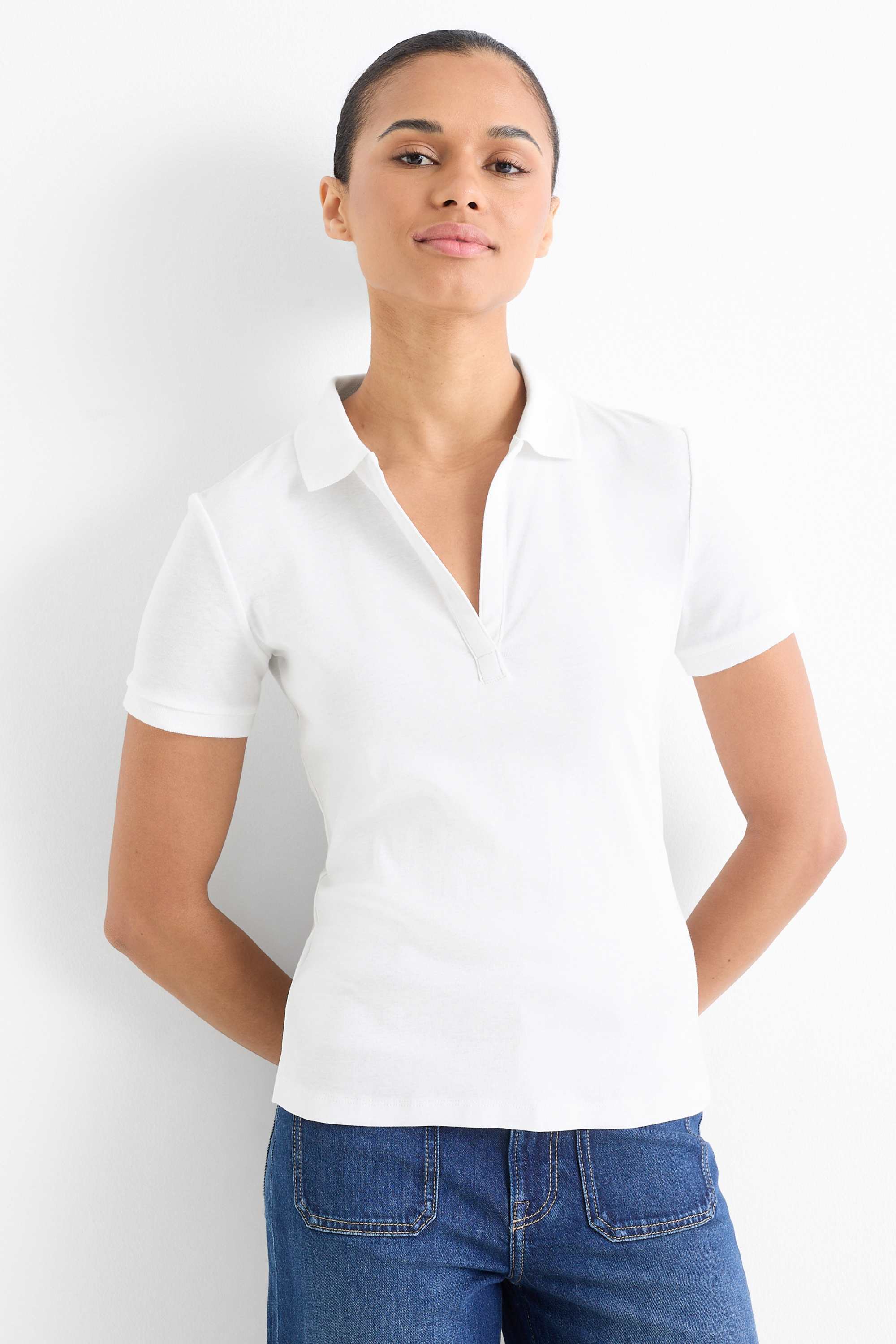 Polo shirt - regular fit white