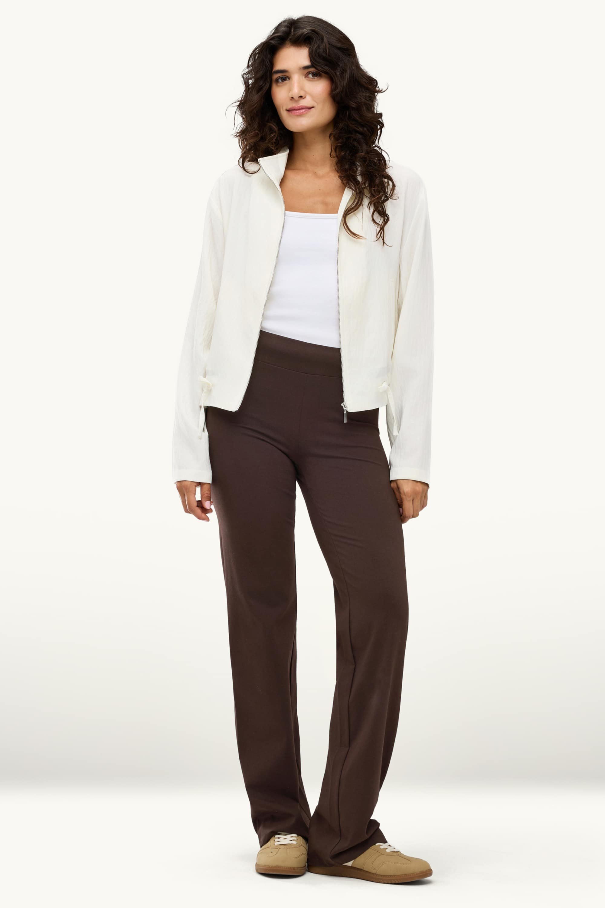 Straight leggings dark brown