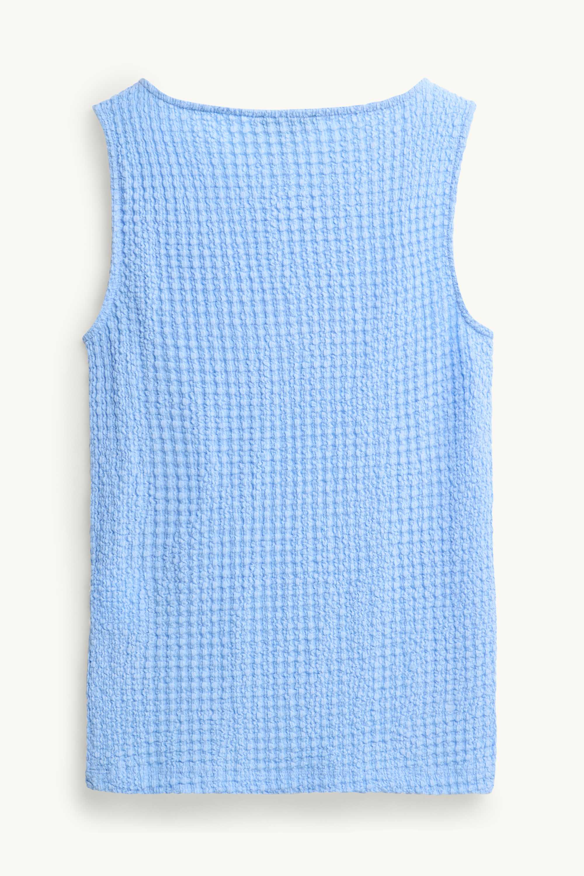 Top - textured blue