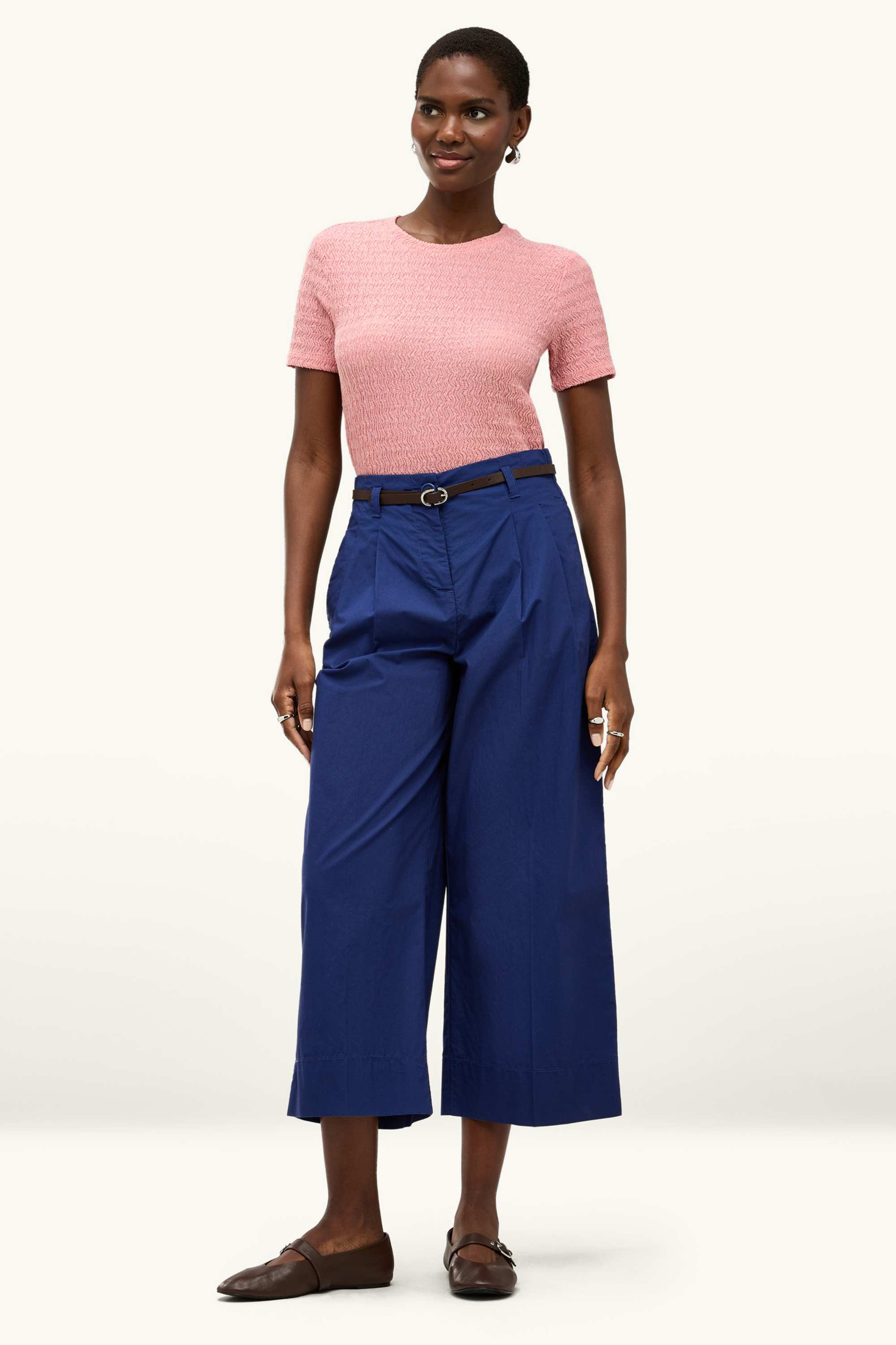 T-shirt - regular fit - textured rose