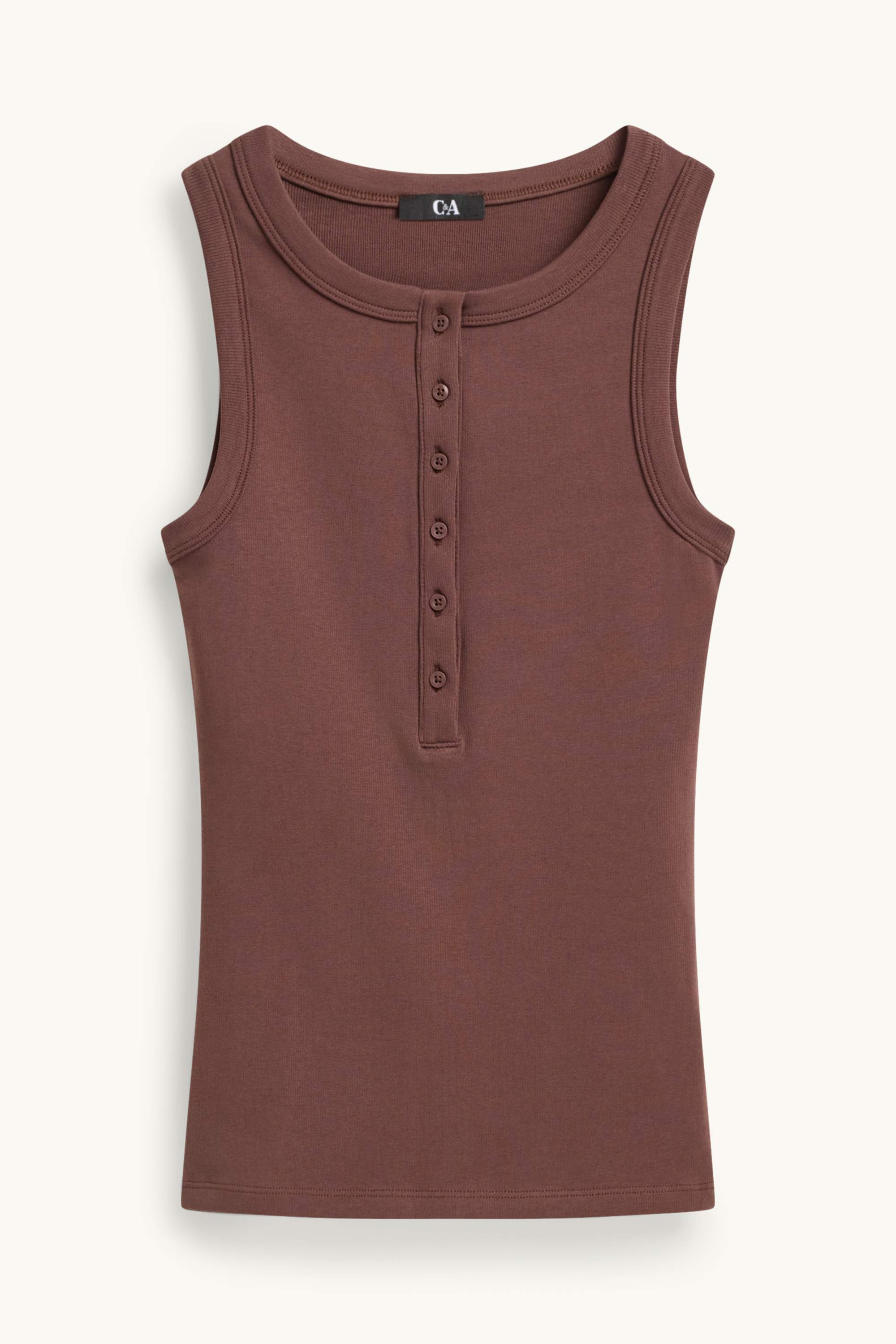 Top - ribbed brown
