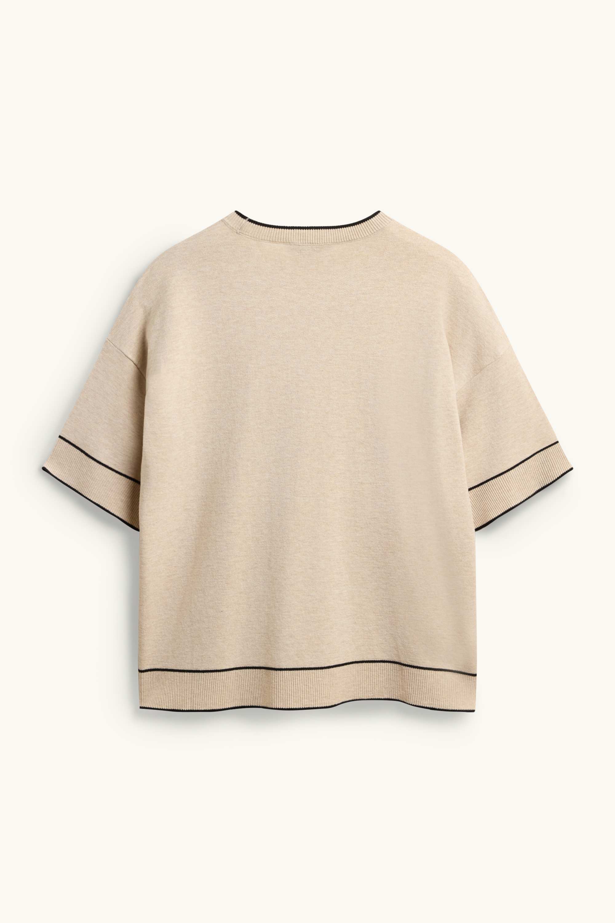Jumper - short sleeve sand-coloured