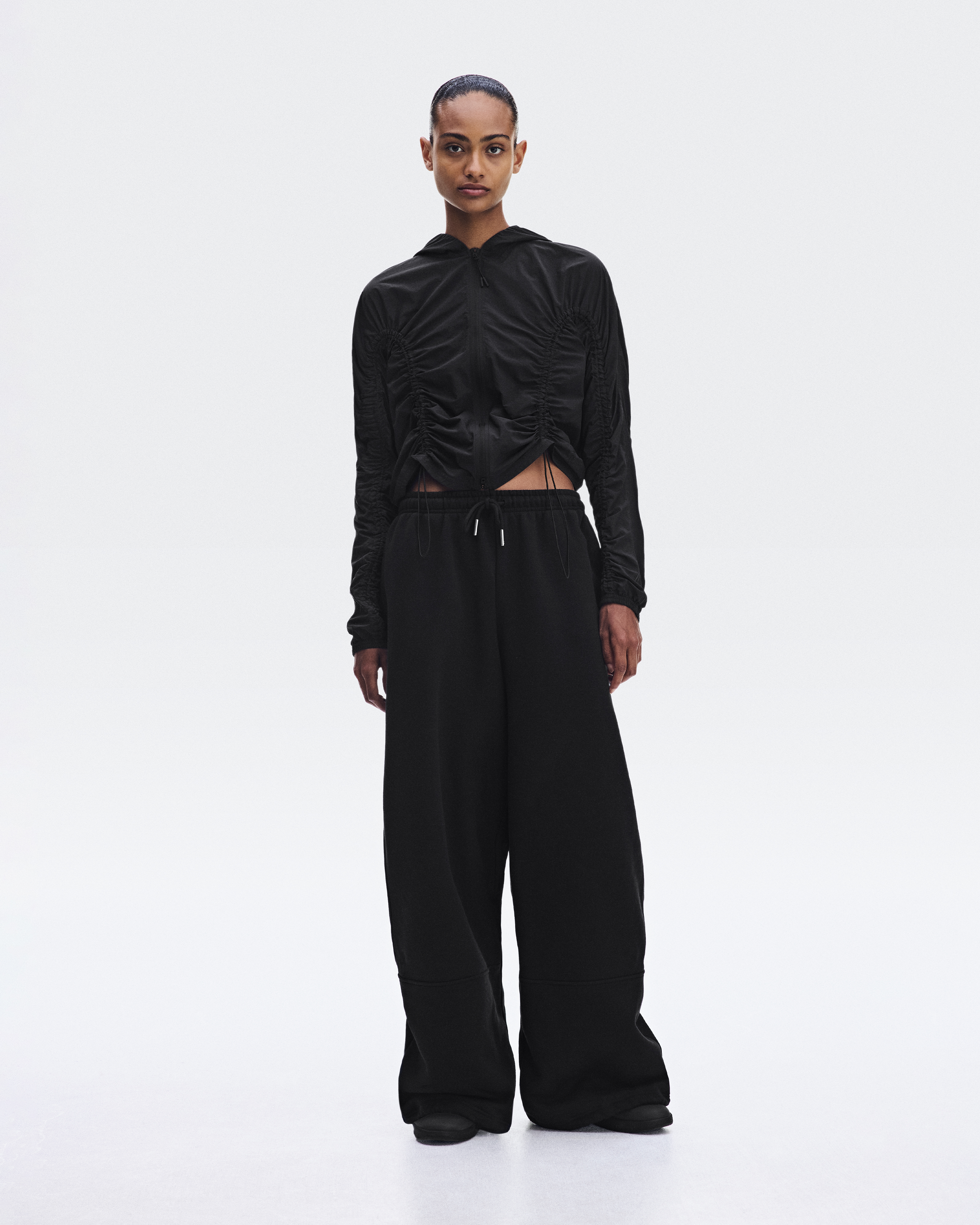 Ruched Lightweight Jacket - Black