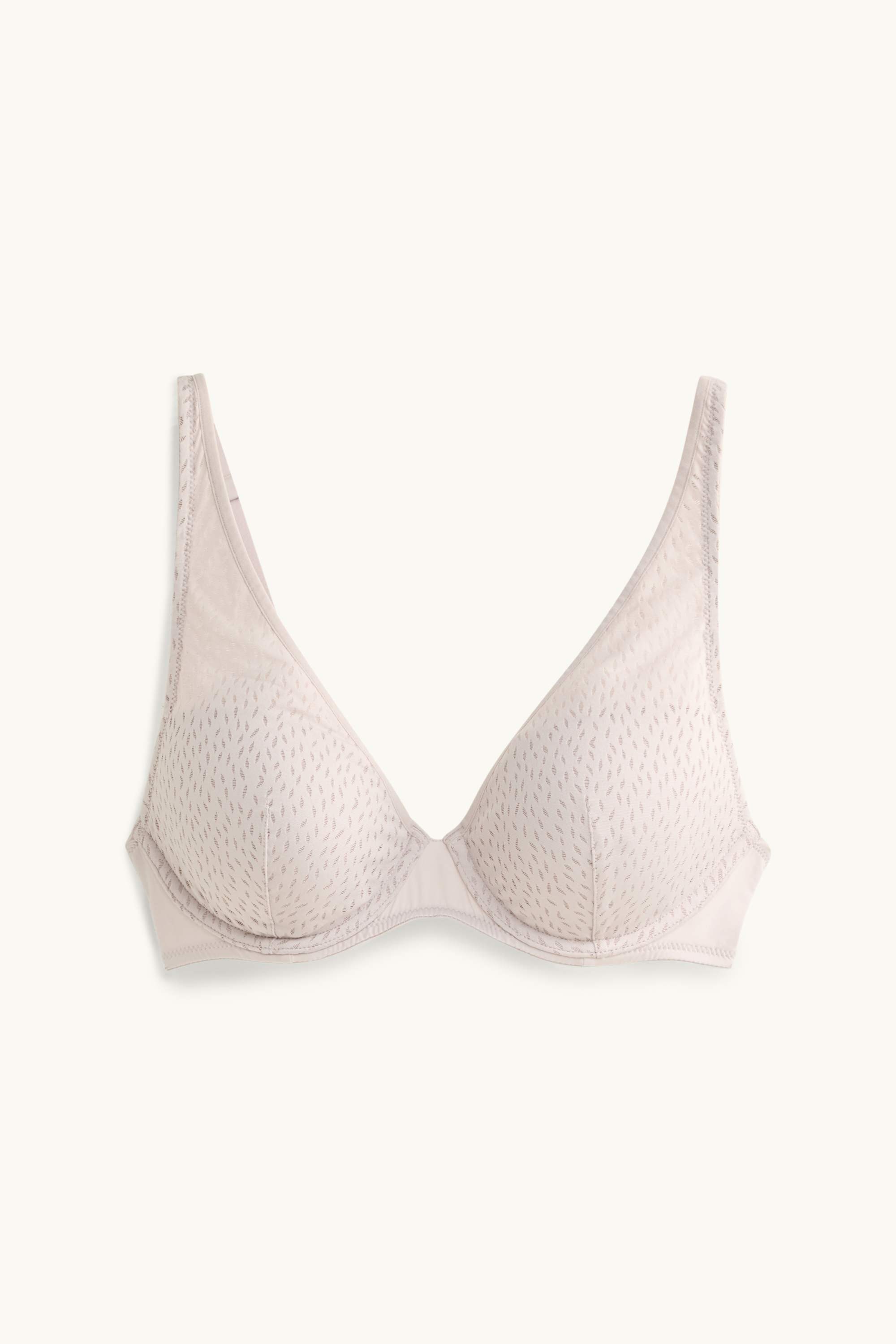 Underwire bra - PLUNGE - padded - textured creme